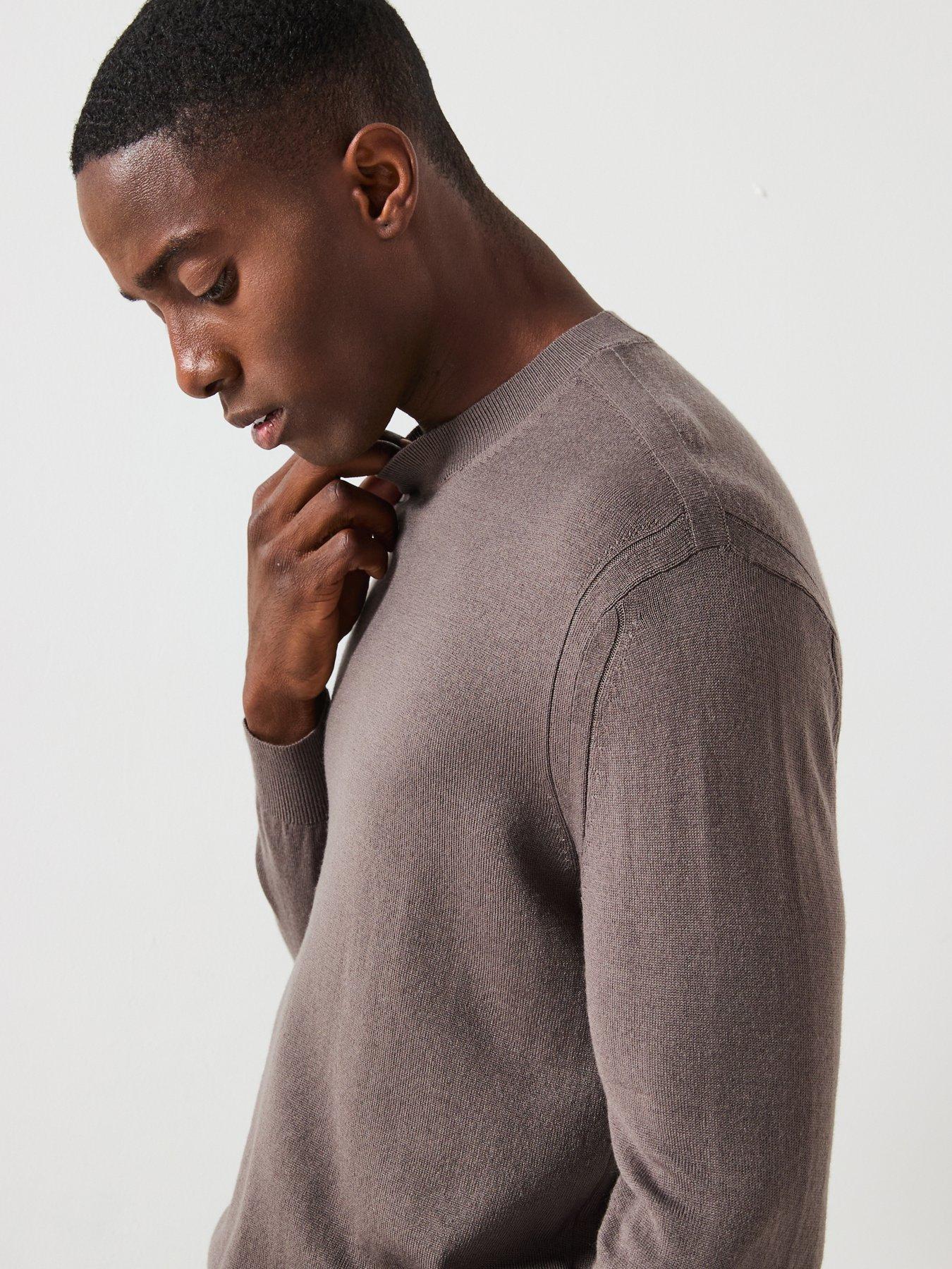  image of armani-exchange-knitted-jumper-grey