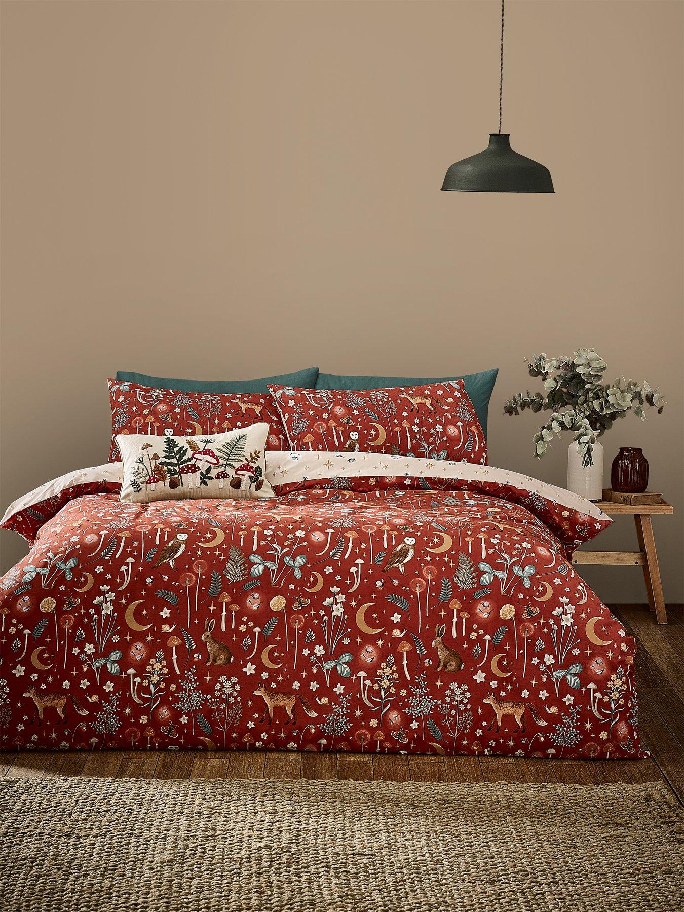 Image 1 of 6 of Catherine Lansfield Enchanted Twilight Duvet Set - Burnt Orange