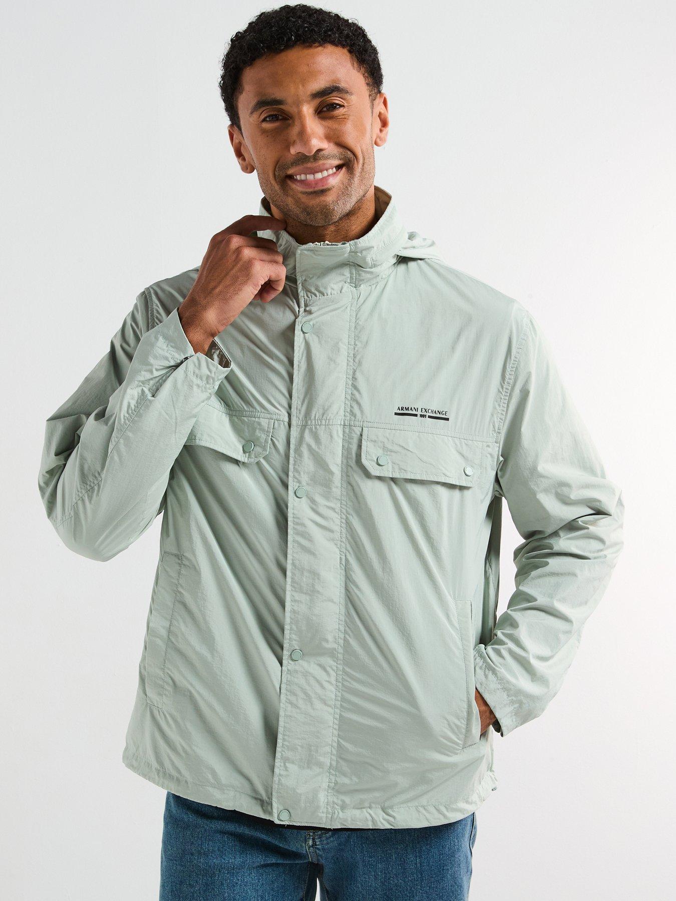 Armani Exchange Lightweight Logo Blouson Jacket - Light Green