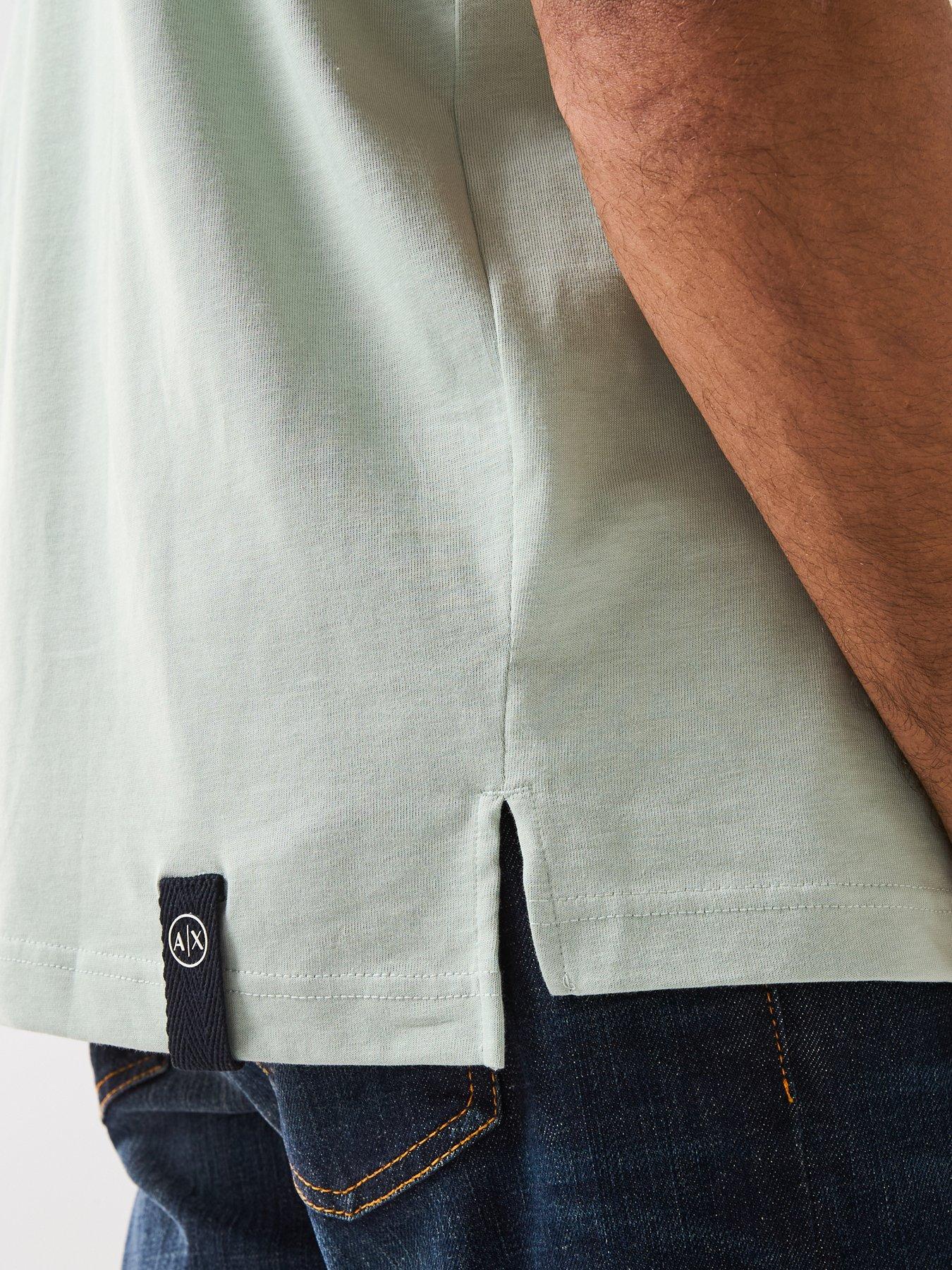 Image 5 of 6 of Armani Exchange Interlock Short Sleeve Tipped Polo Shirt - Light Green