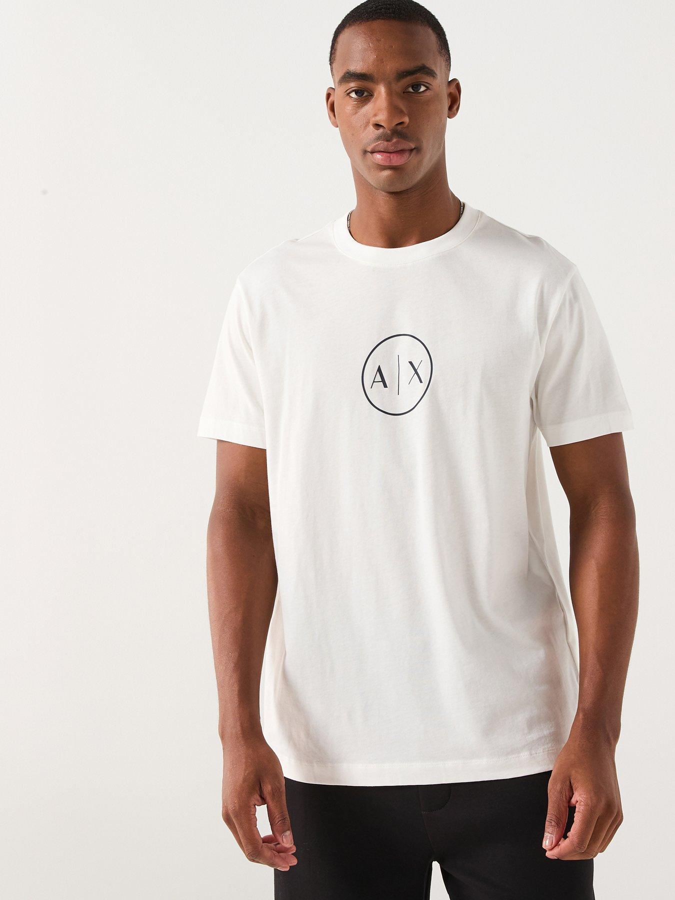 Armani Exchange Circle Ax Logo T-Shirt - Off White