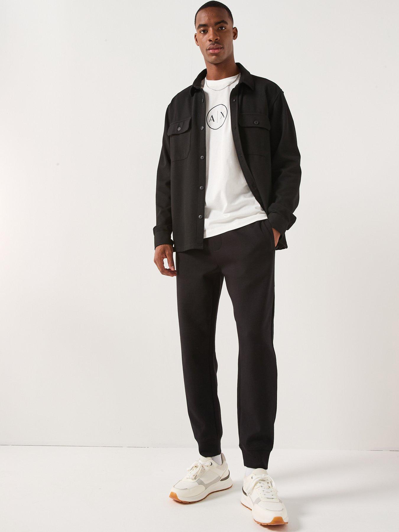 Image 3 of 6 of Armani Exchange Circle Ax Logo T-Shirt - Off White