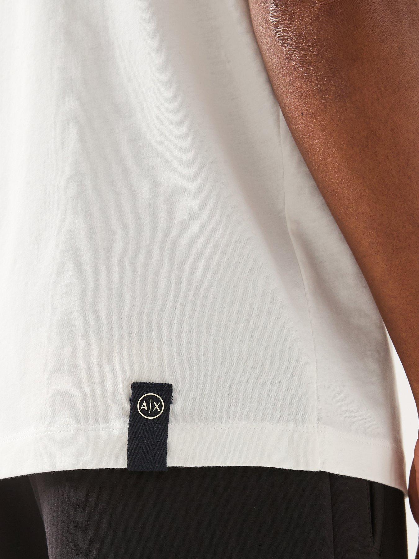 Image 6 of 6 of Armani Exchange Circle Ax Logo T-Shirt - Off White