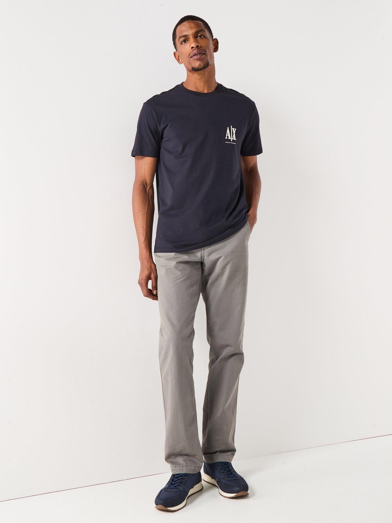 Image 3 of 4 of Armani Exchange Icon Project Left Chest Logo T-Shirt - Navy