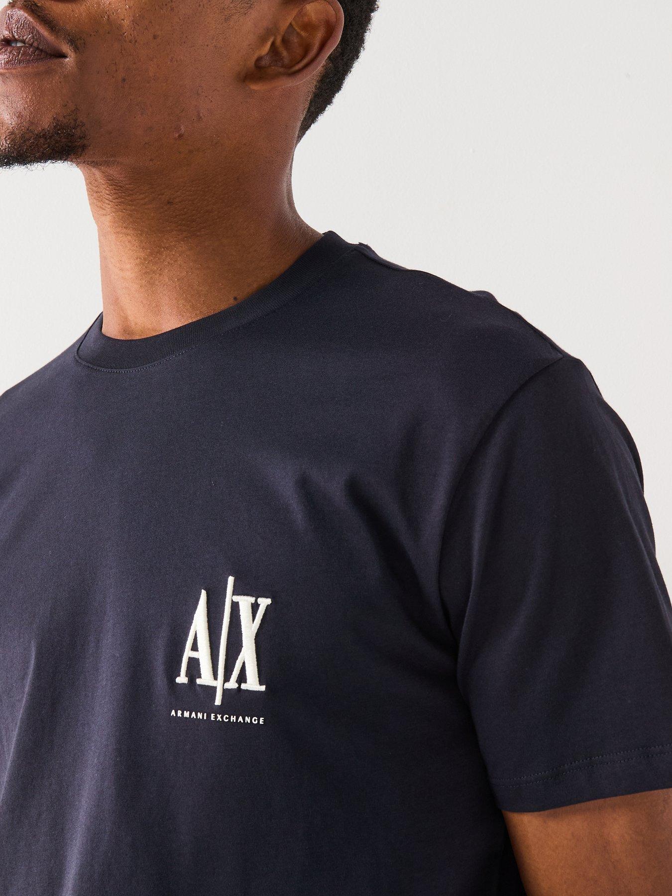 Image 4 of 4 of Armani Exchange Icon Project Left Chest Logo T-Shirt - Navy
