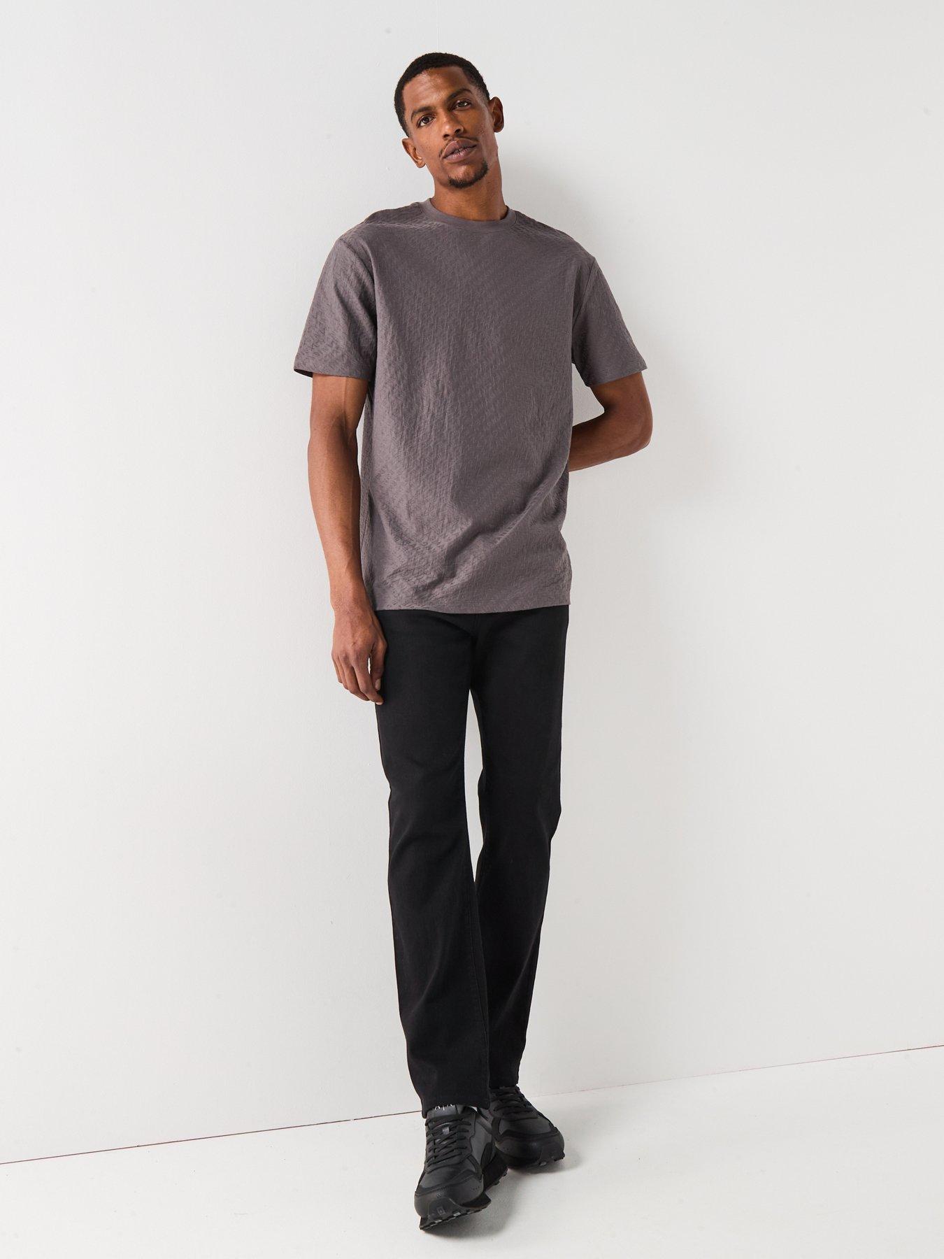 Image 3 of 6 of Armani Exchange All Over Jaquard Logo T-Shirt - Grey