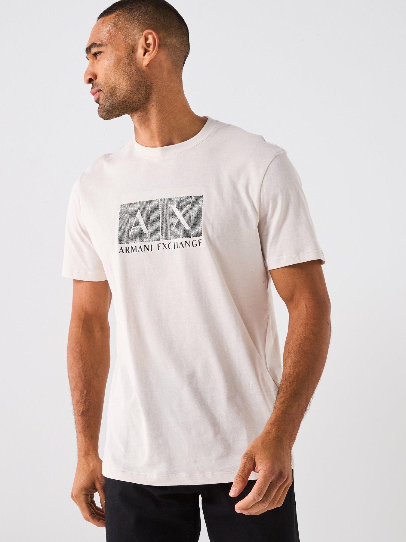 Armani Exchange Embroidered Printed T-Shirt - Off White