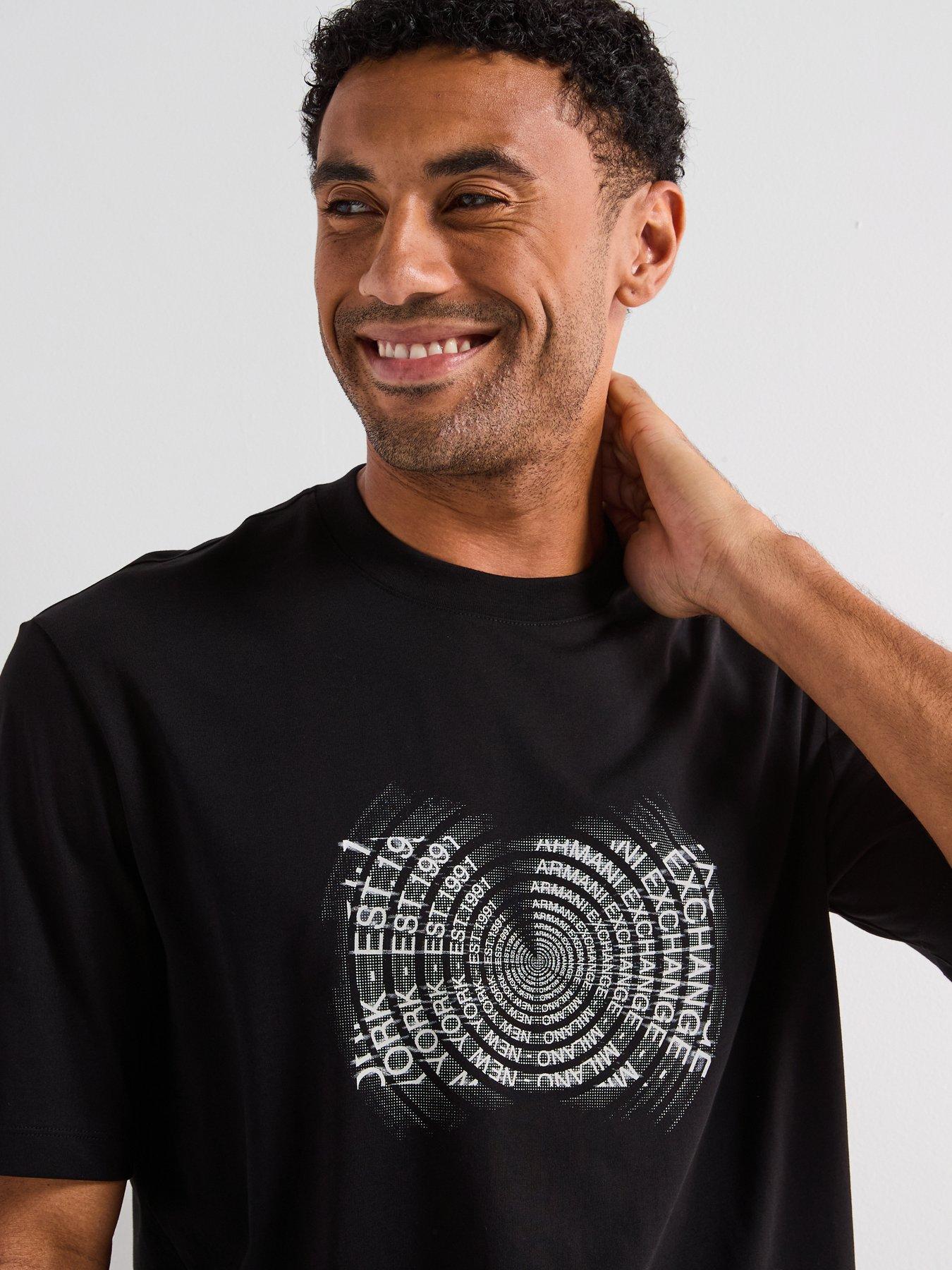 Image 4 of 6 of Armani Exchange Box Graphic T-Shirt - Black