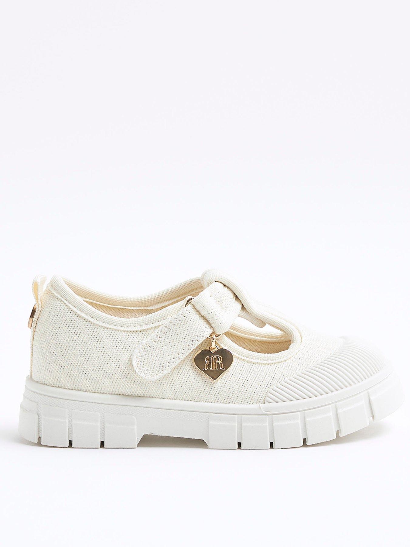 undefined Girls Mary Jane Shoes - Cream