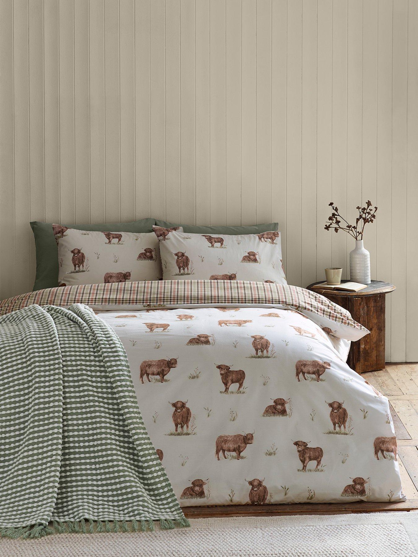 Image 1 of 6 of Catherine Lansfield Angus Highland Cow Duvet Set