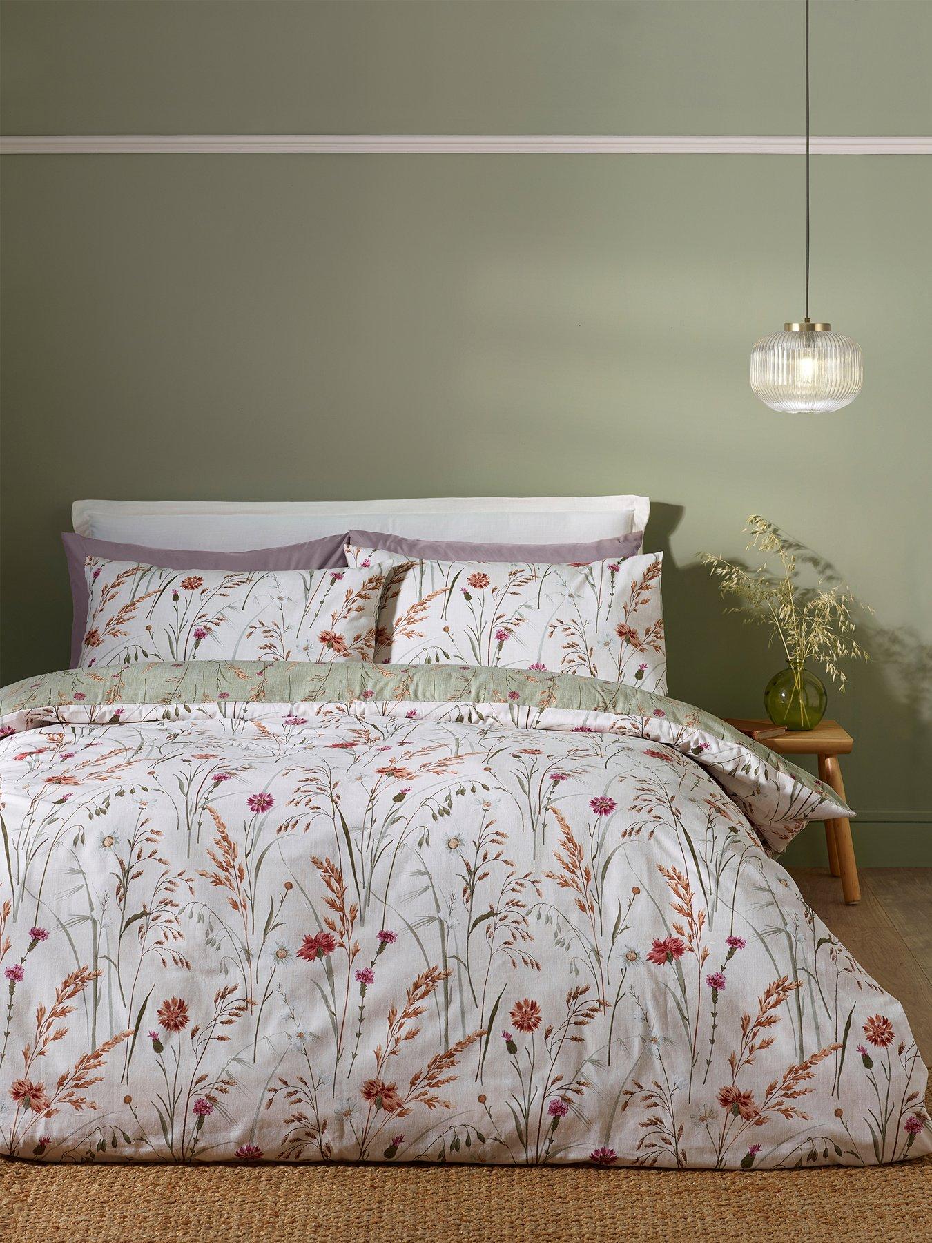 Catherine Lansfield Brushed Cotton Cotton Grasmere Floral Duvet Set