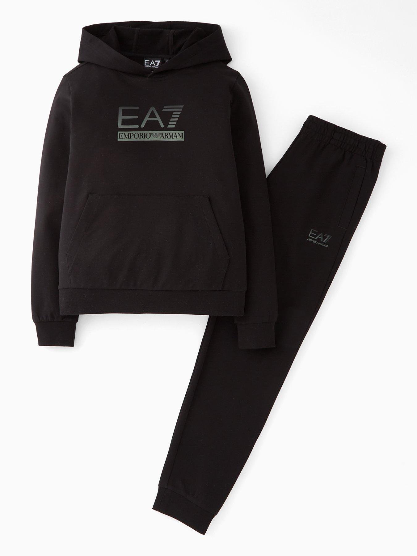 undefined Boys Train Visibility Hoodie Tracksuit - Black