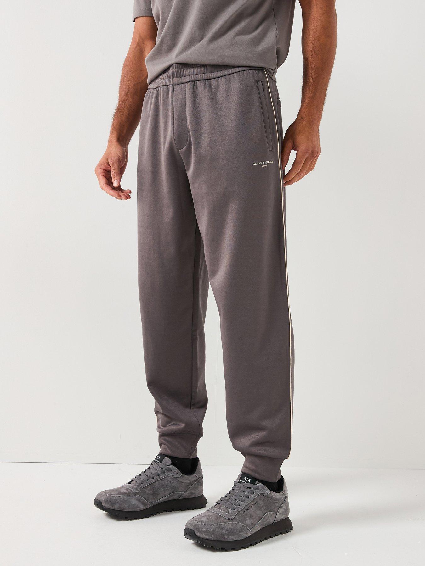 Armani Exchange Piped Track Joggers - Grey