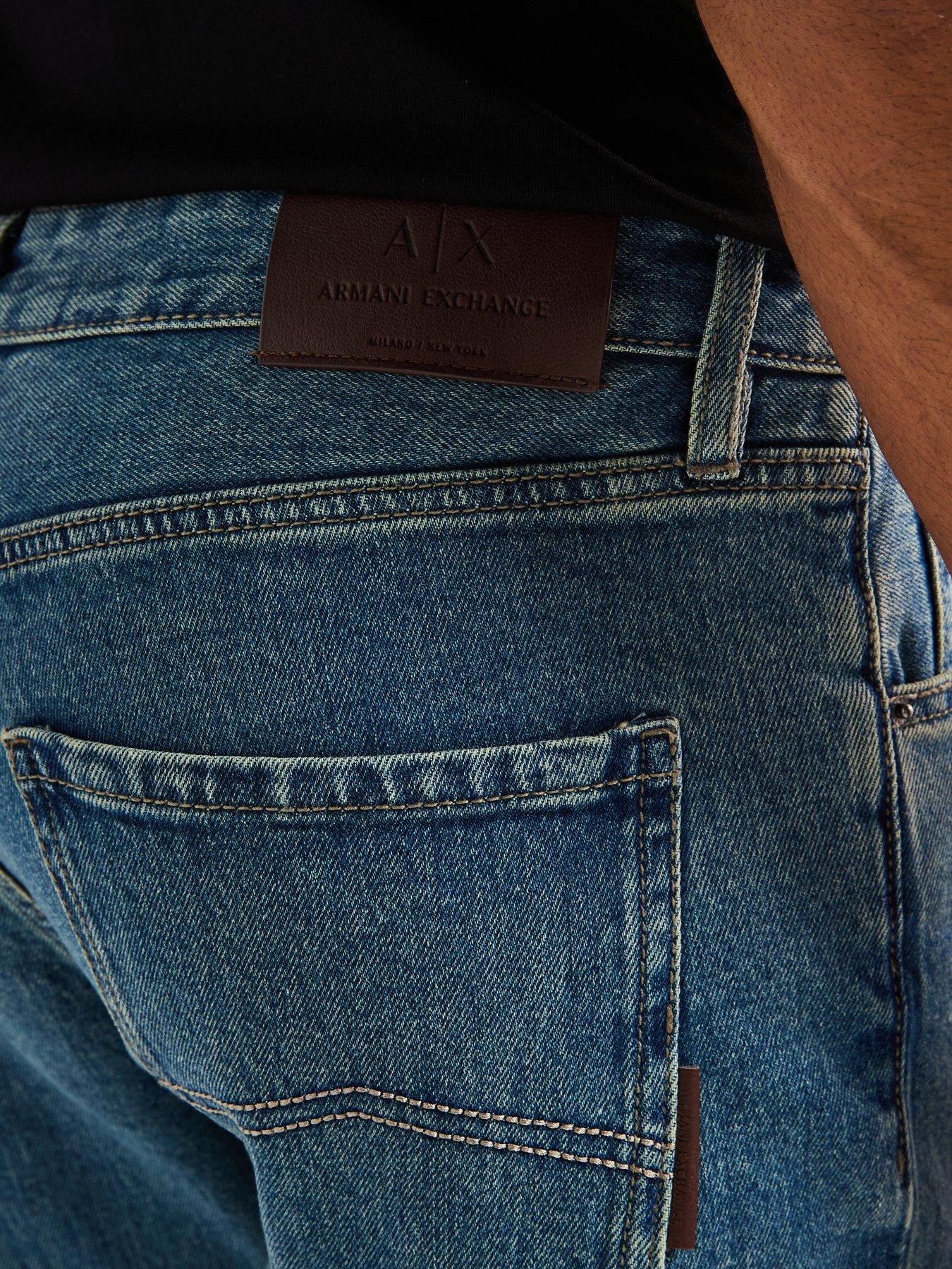  image of armani-exchange-comfort-tapered-fit-jeans-mid-wash