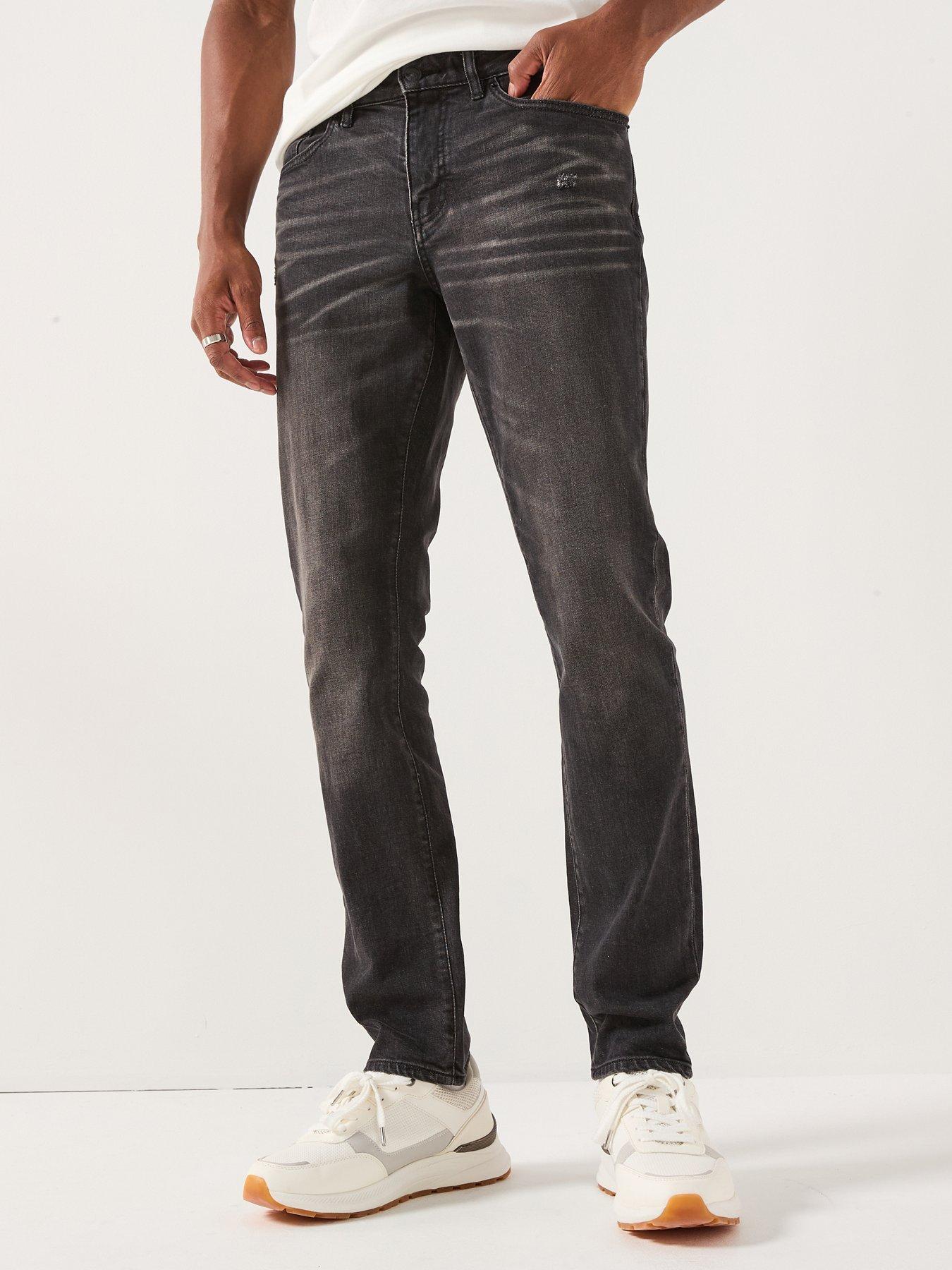 front image of armani-exchange-slim-fit-jeans-grey