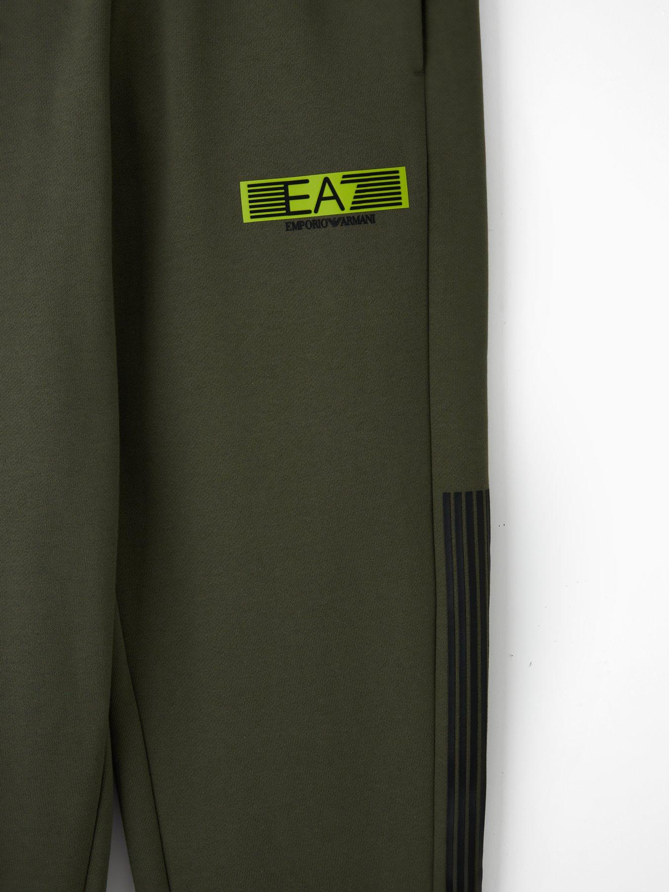  image of ea7-emporio-armani-boys-train-7-lines-jog-pants-khaki