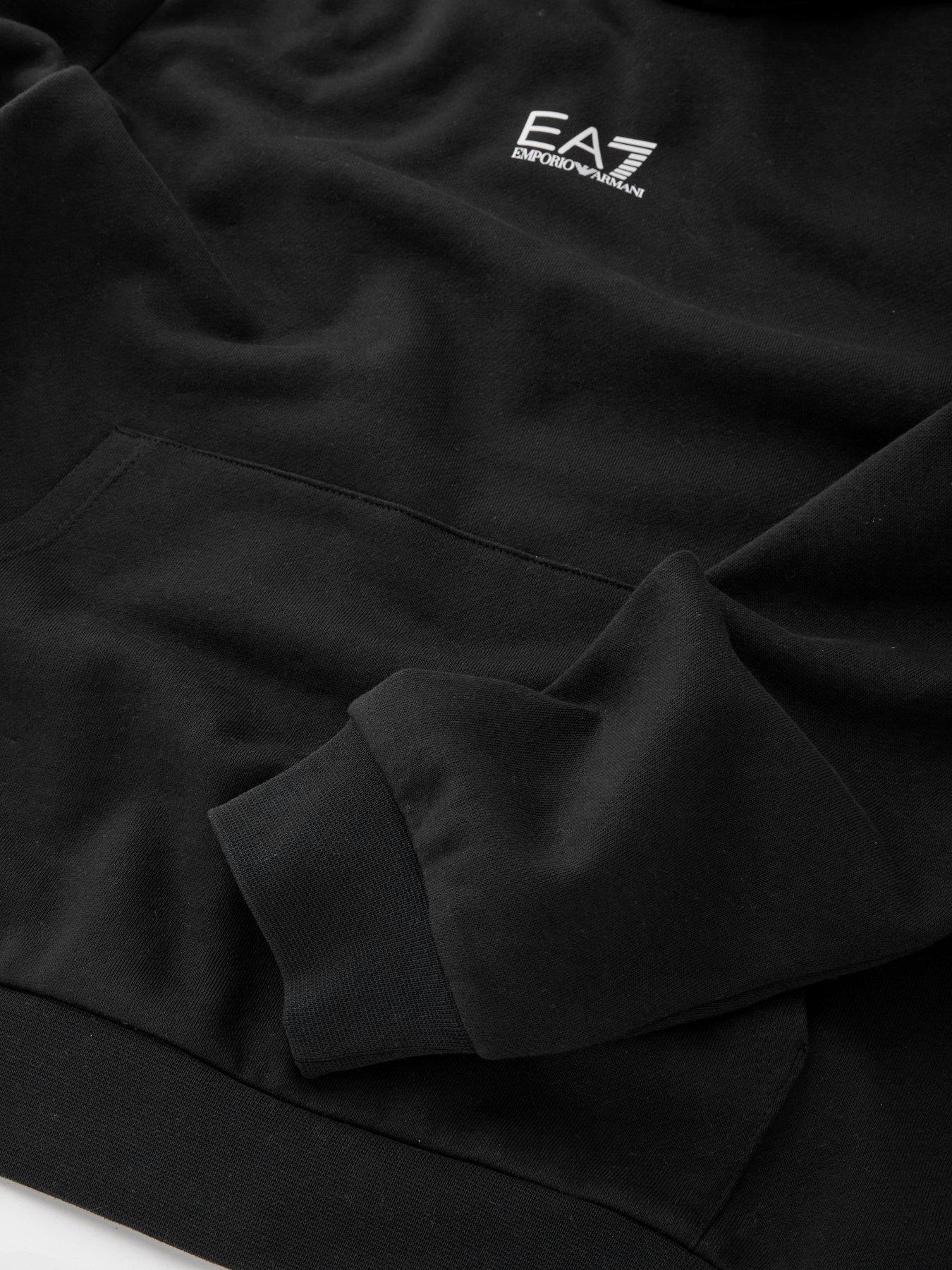 Image 4 of 5 of EA7 Emporio Armani Boys Core Id Hoodie Tracksuit - Black
