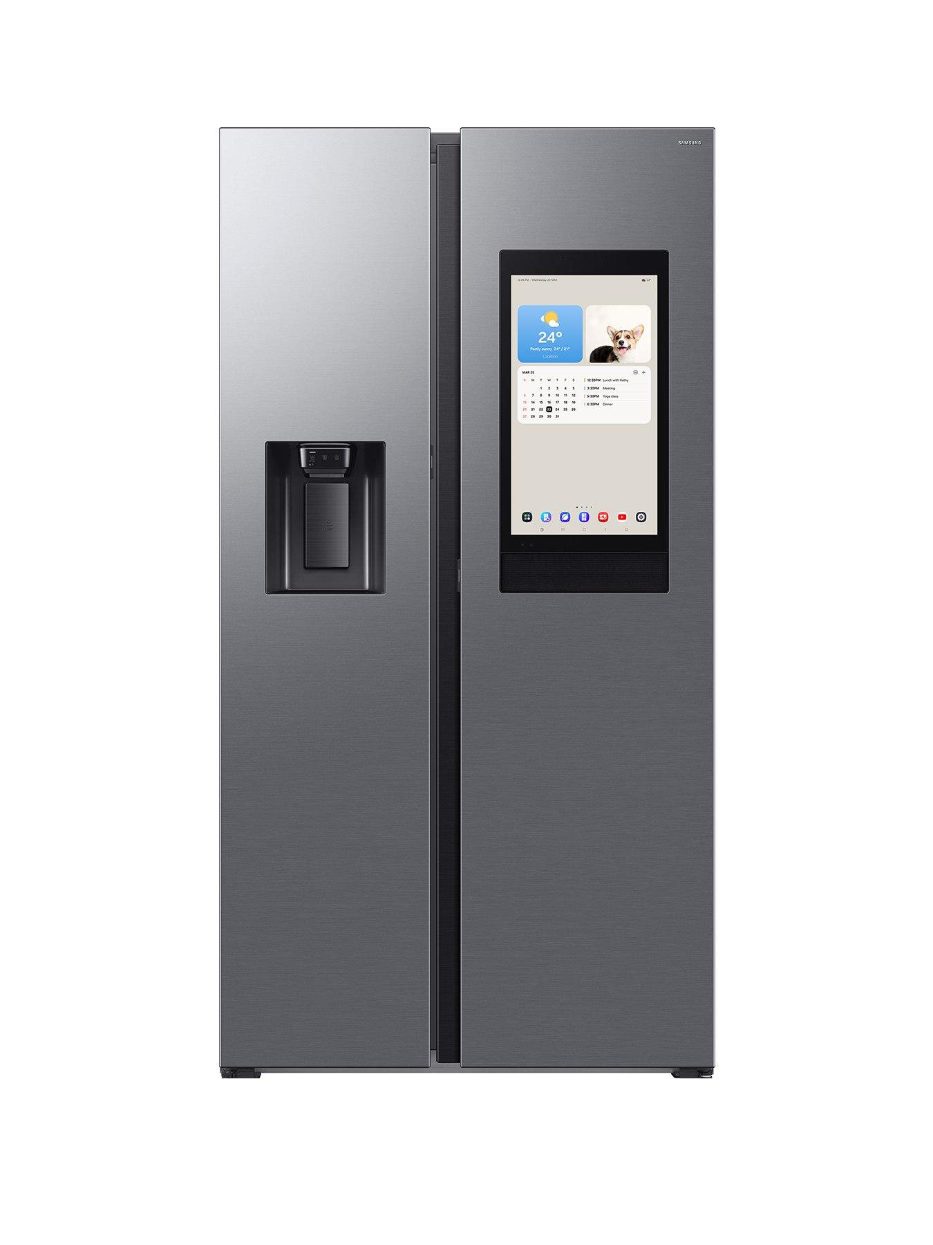 undefined Family Hub RS90F66BETEU Wifi Connected Plumbed Total No Frost American Fridge Freezer - Silver - E Rated
