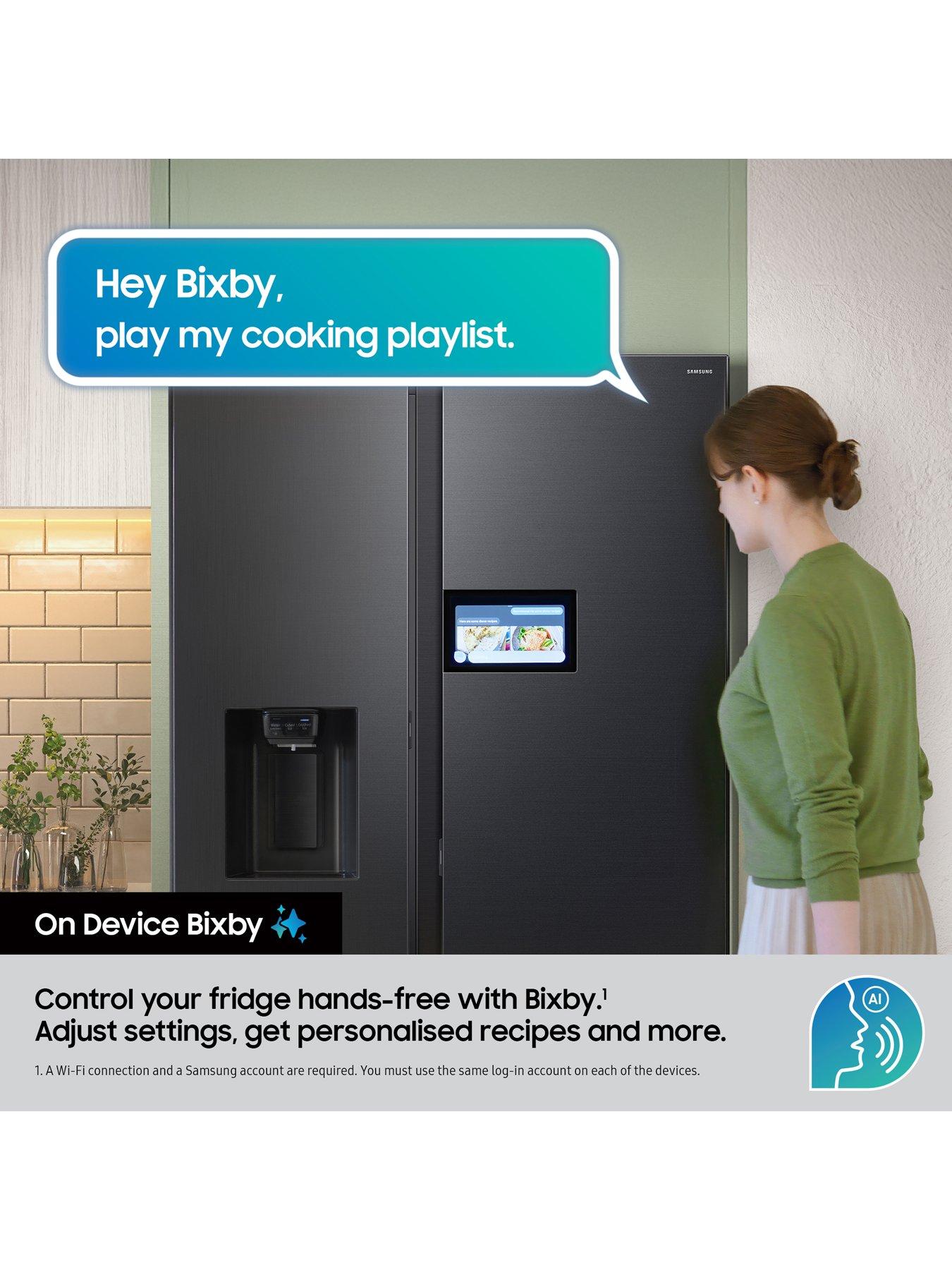  image of samsung-bespoke-ai-series-9-ai-home-rs90f64eeteu-621l-smart-american-fridge-freezer--nbspsilver