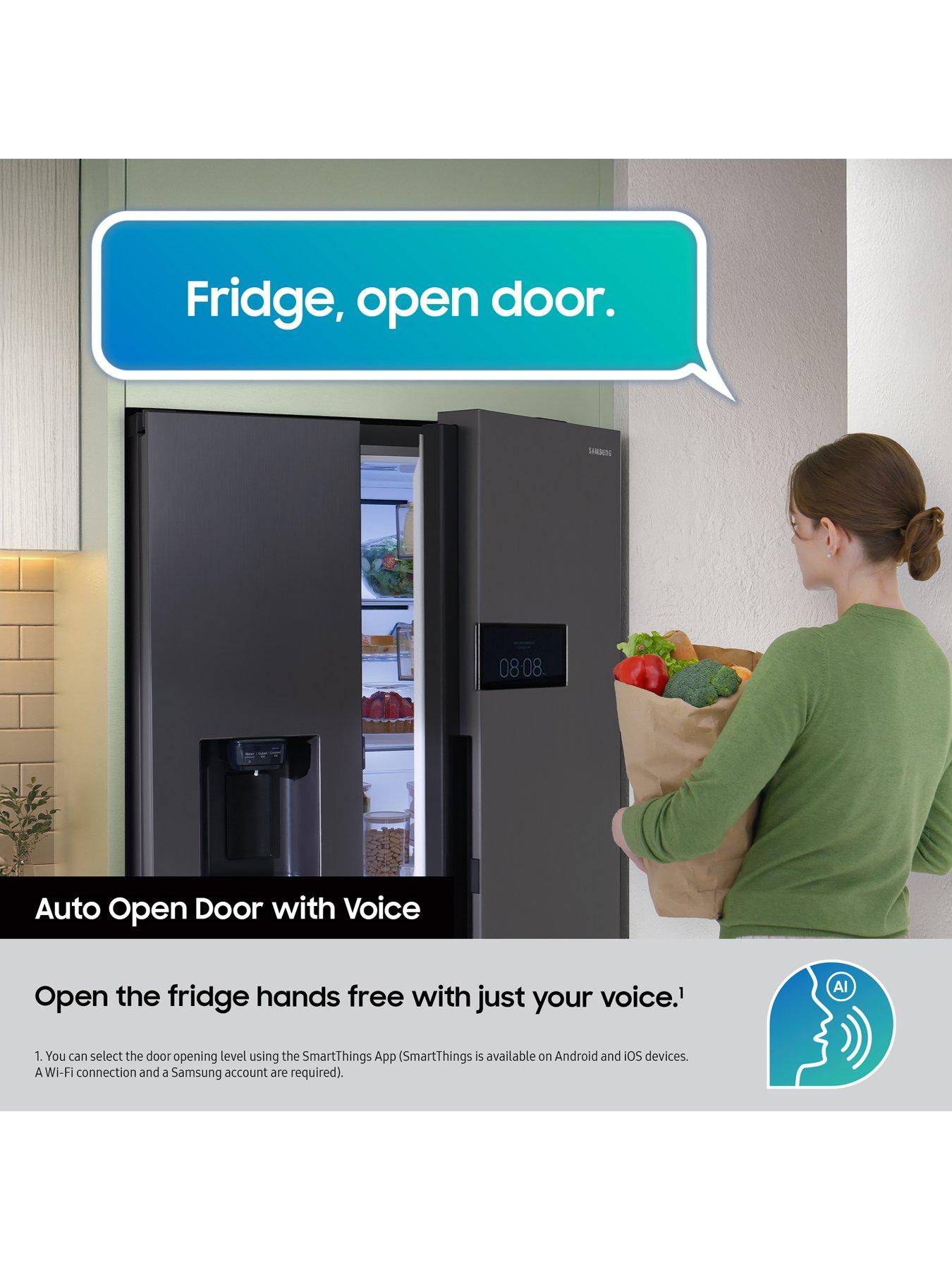  image of samsung-bespoke-ai-series-9-ai-home-rs90f64eeteu-621l-smart-american-fridge-freezer--nbspsilver