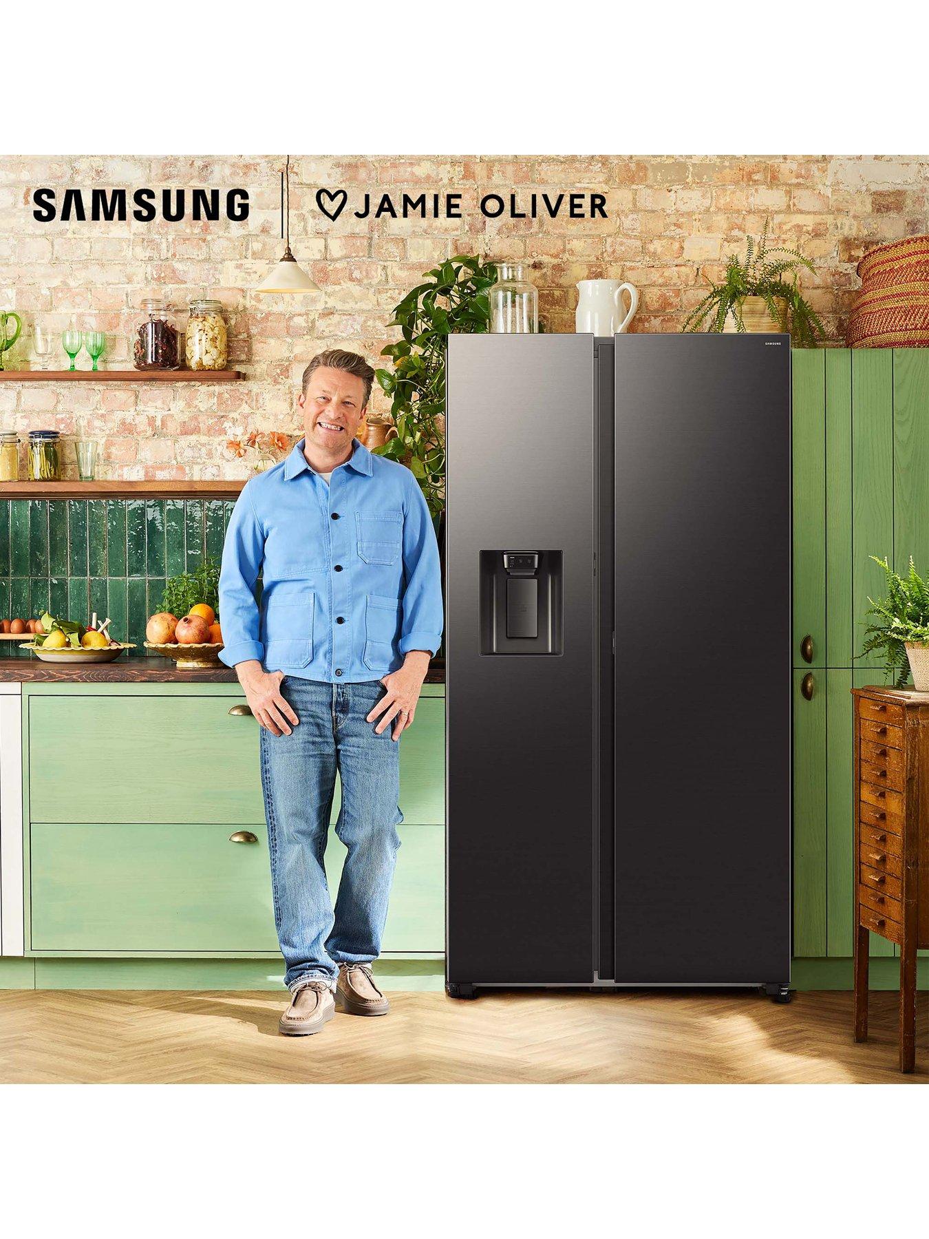  image of samsung-bespoke-ai-series-8-on-device-bixby-rs80f66kbfeu-634l-smart-american-fridge-freezer-black