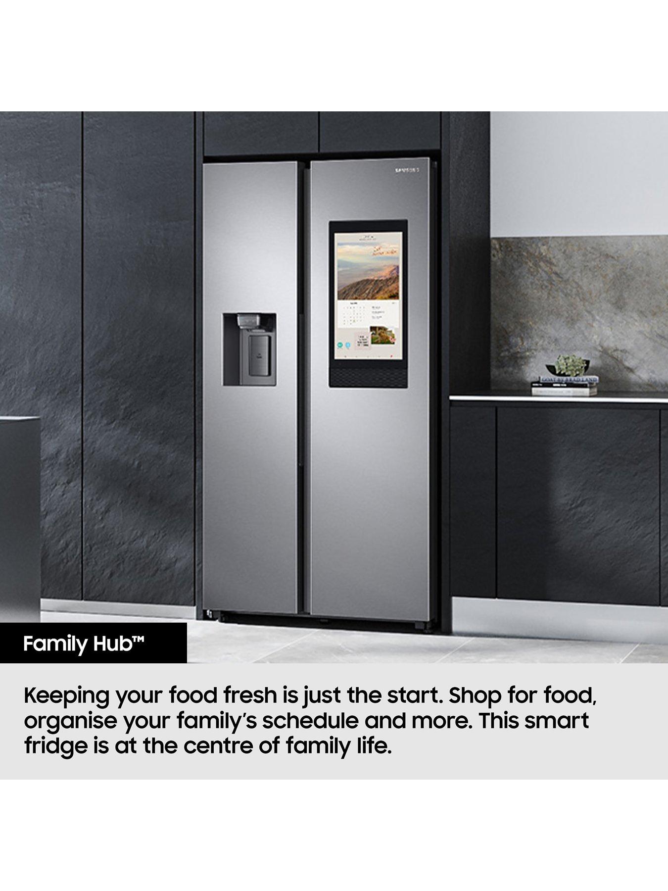  image of samsung-bespoke-ai-series-8-on-device-bixby-rs80f66kbfeu-634l-smart-american-fridge-freezer-black