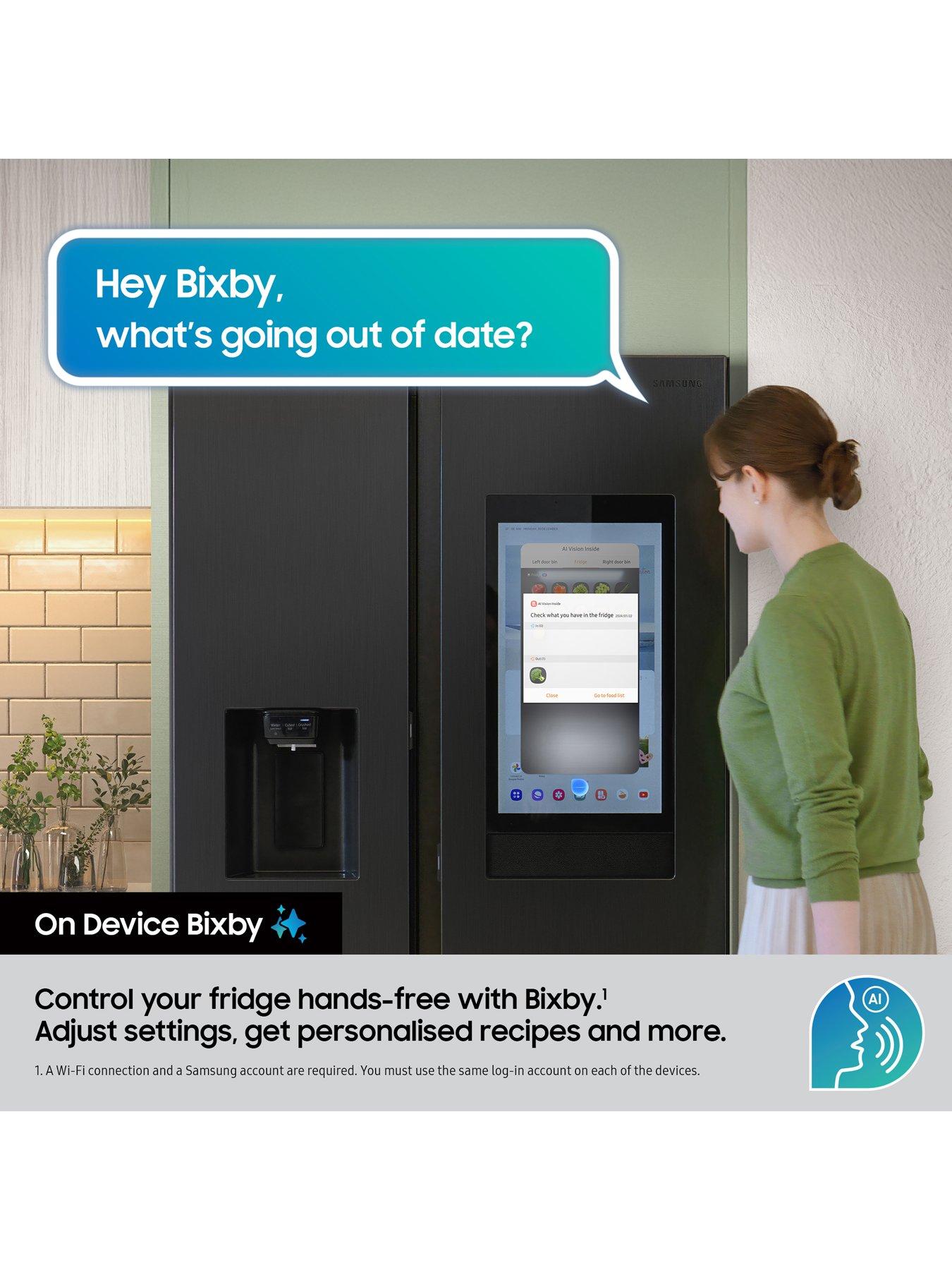  image of samsung-bespoke-ai-series-8-on-device-bixby-rs80f66kbfeu-634l-smart-american-fridge-freezer-black