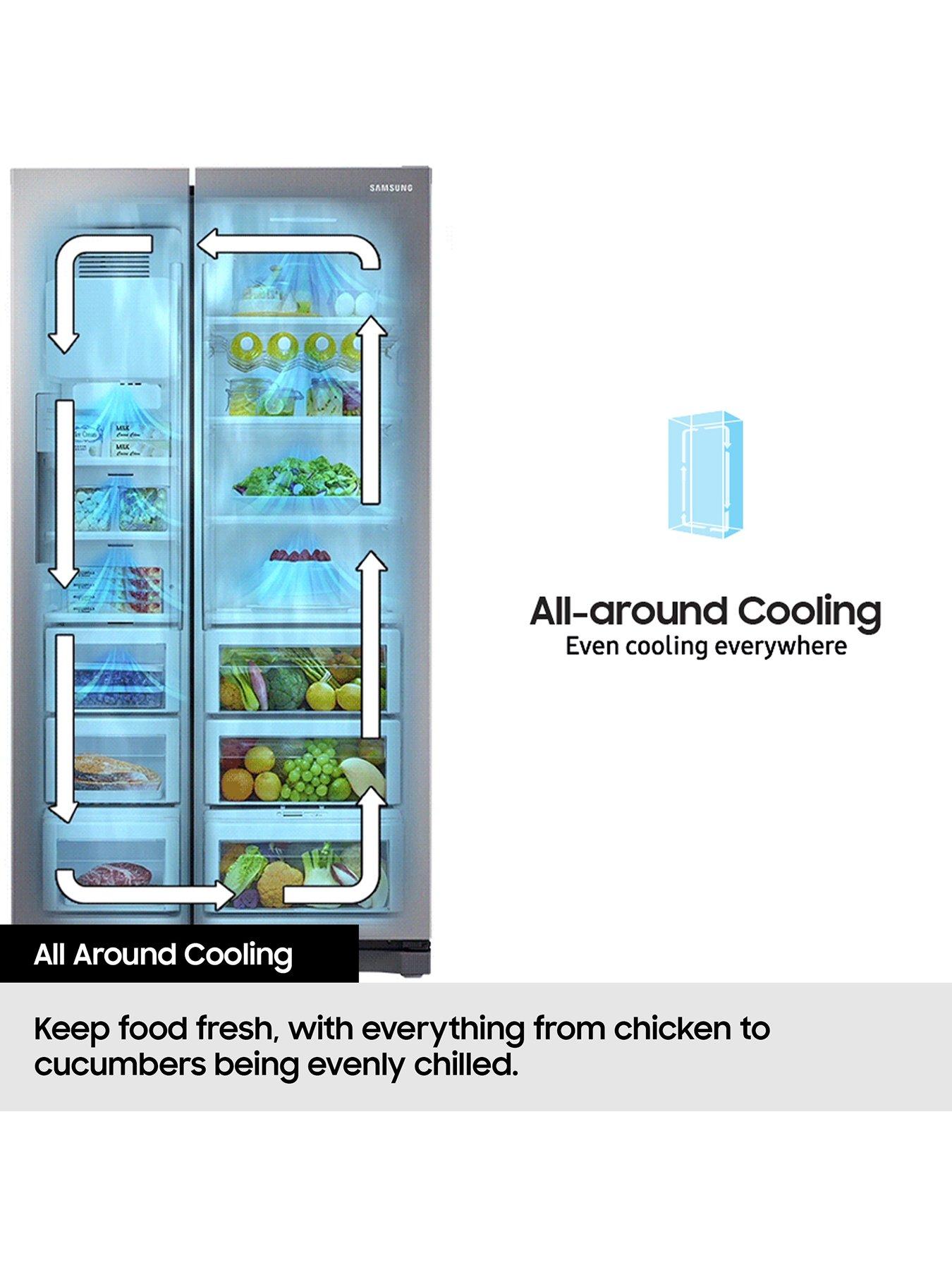  image of samsung-bespoke-ai-series-6-spacemaxtrade-rs70f64keteu-640l-smart-american-fridge-freezer--nbspsilver