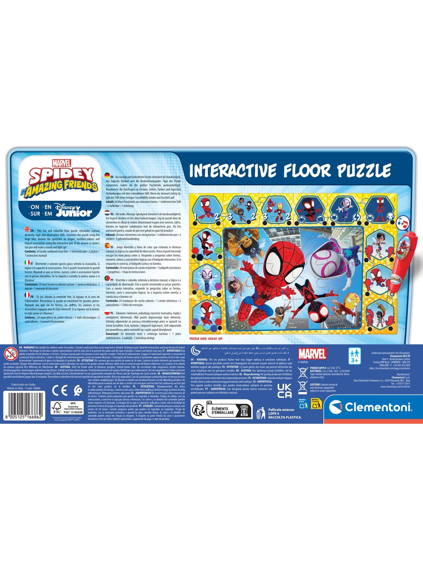 Clementoni Interactive Floor Puzzle - Marvel Spidey Amazing Friends ...