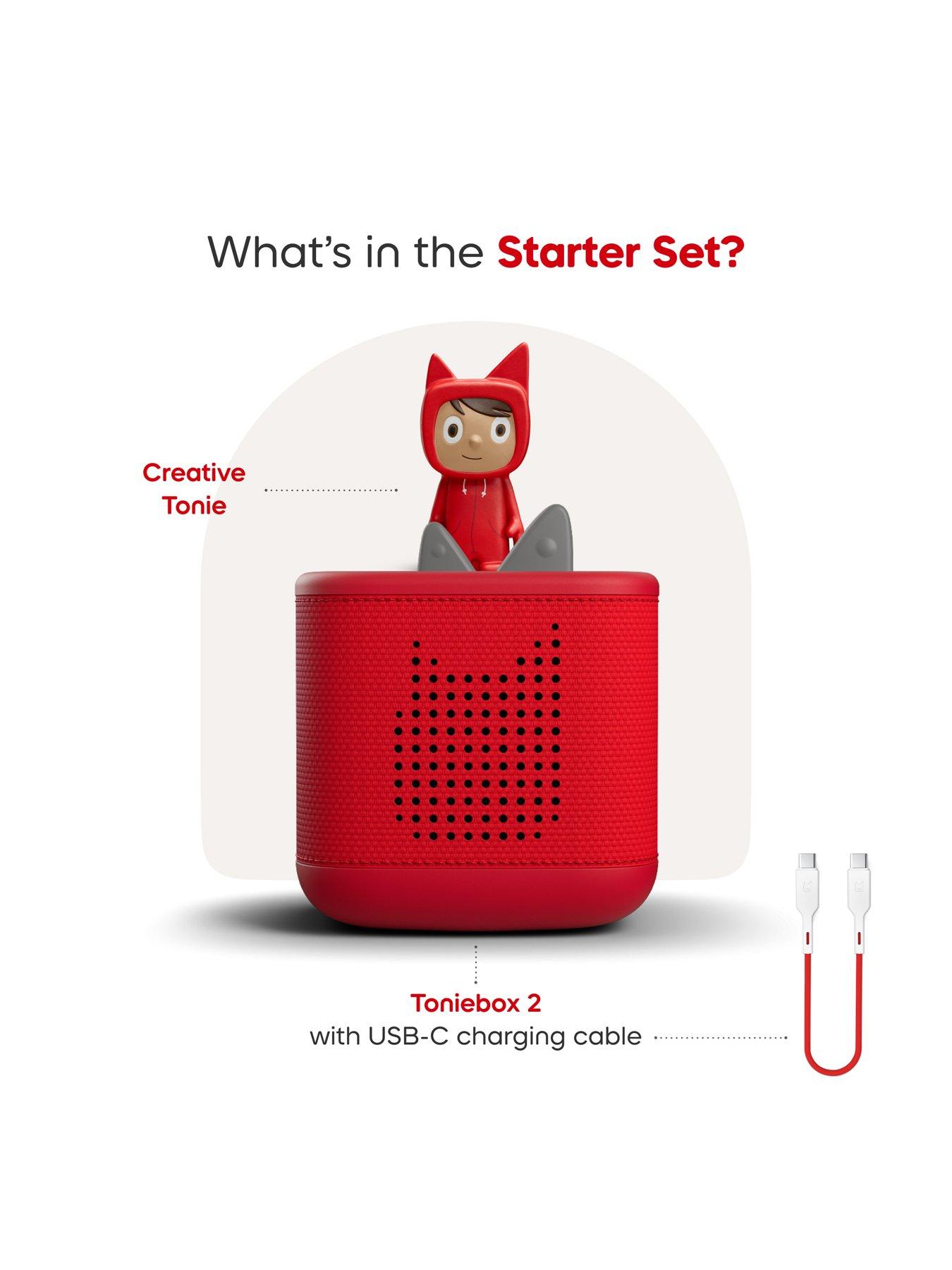 Image 3 of 8 of Tonies Toniebox 2 Sunset Red Starter Set Creative Tonie Rubie UK