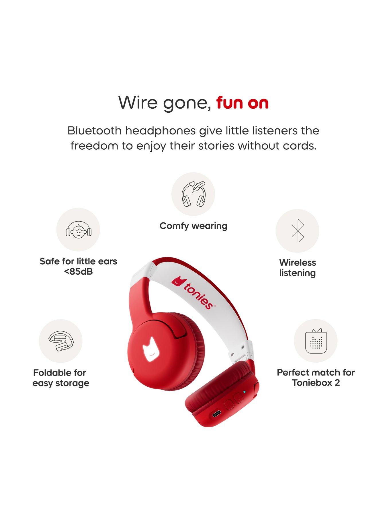  image of tonies-bluetooth-headphones-sunset-red