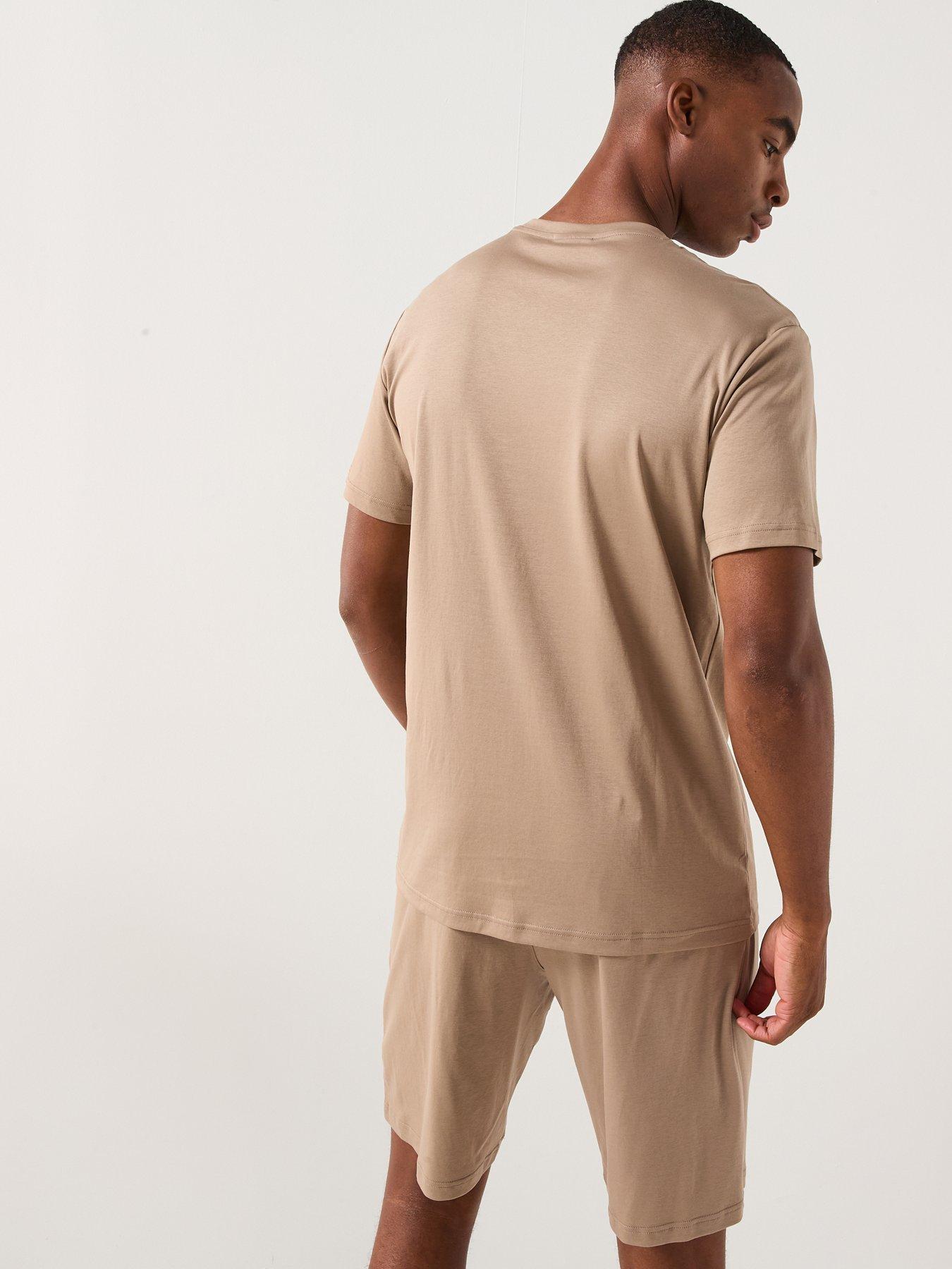 Image 2 of 5 of Emporio Armani Bodywear Jersey Shortie Pyjama Set - Light Brown