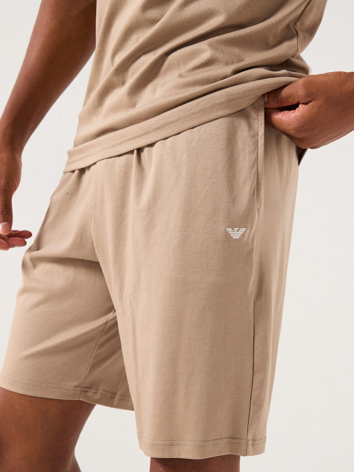 Image 5 of 5 of Emporio Armani Bodywear Jersey Shortie Pyjama Set - Light Brown