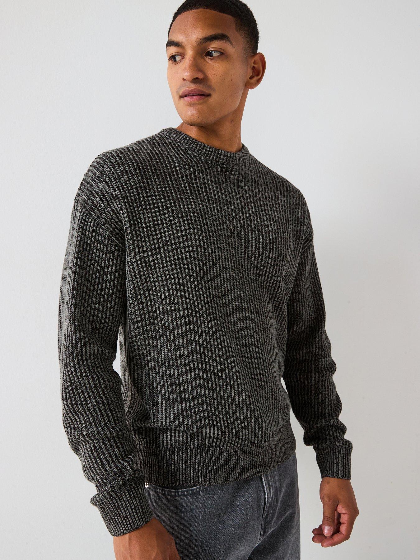 ONLY & SONS Joe Relaxed Crew Knitted Jumper - Dark Grey
