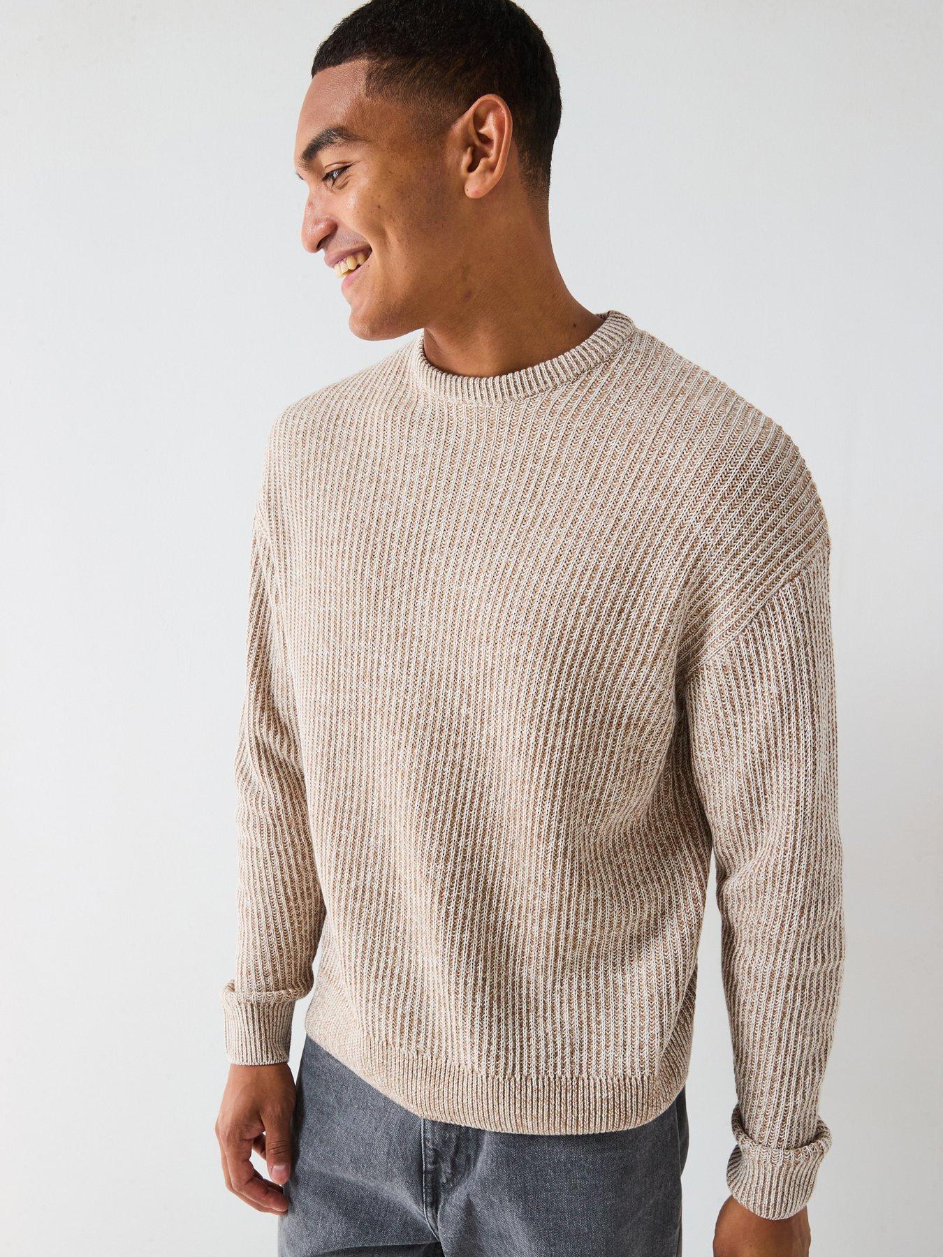ONLY & SONS Joe Relaxed Crew Knitted Jumper - Light Grey