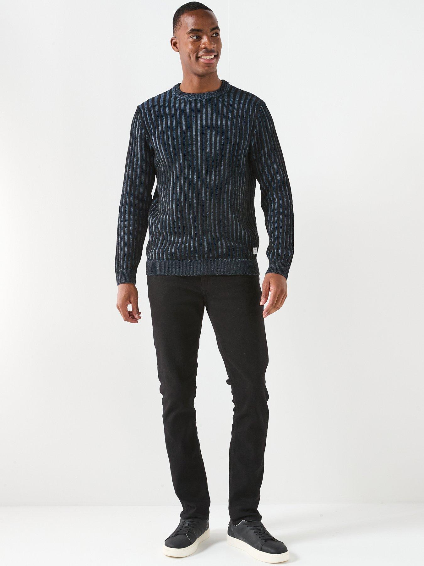 Image 3 of 6 of ONLY & SONS Brant Crew Knitted Jumper - Indigo