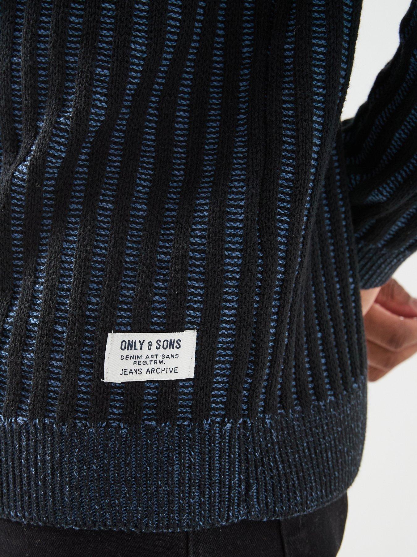 Image 6 of 6 of ONLY & SONS Brant Crew Knitted Jumper - Indigo