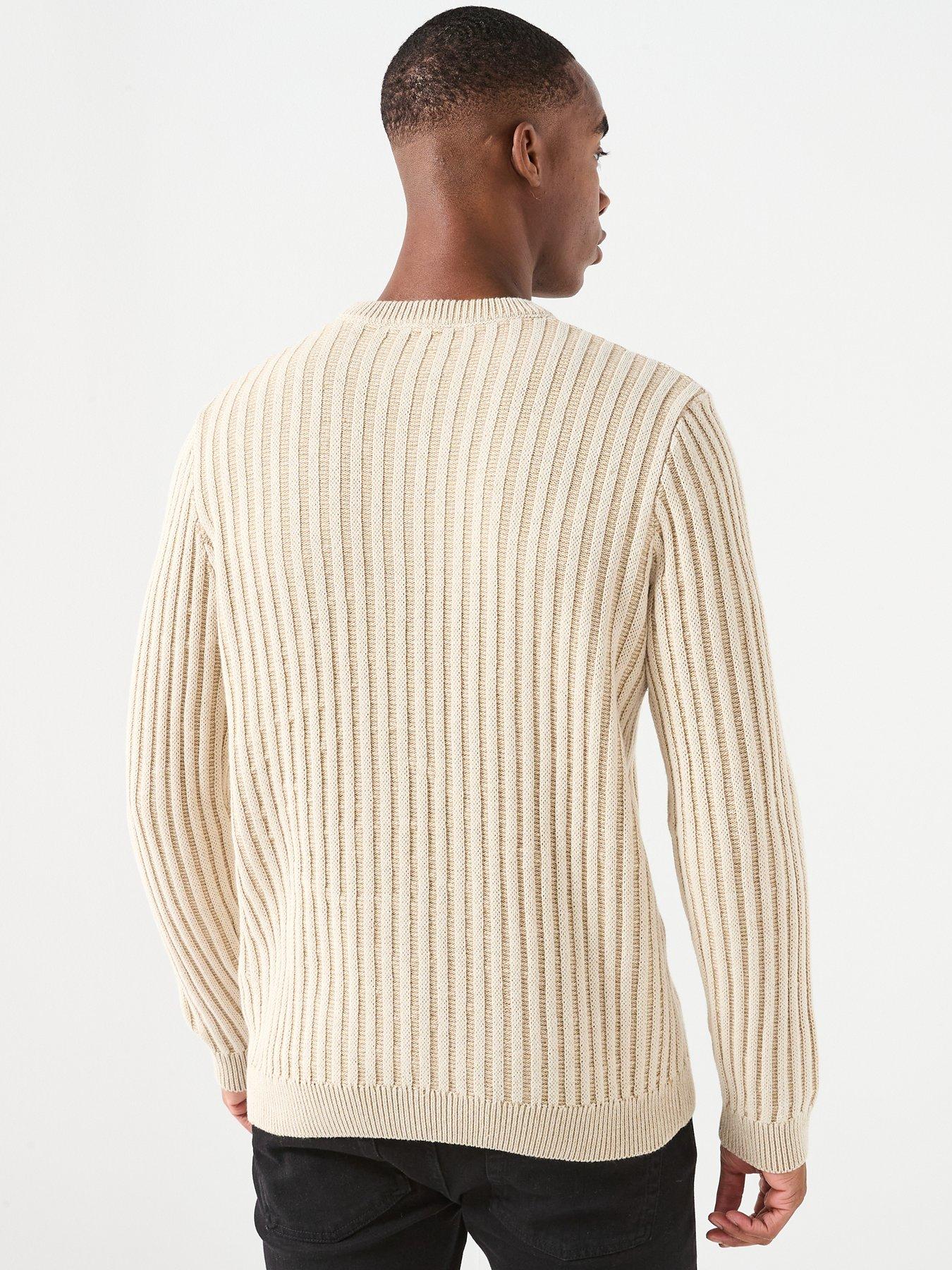 Image 2 of 6 of ONLY & SONS Brant Crew Knitted Jumper - Beige