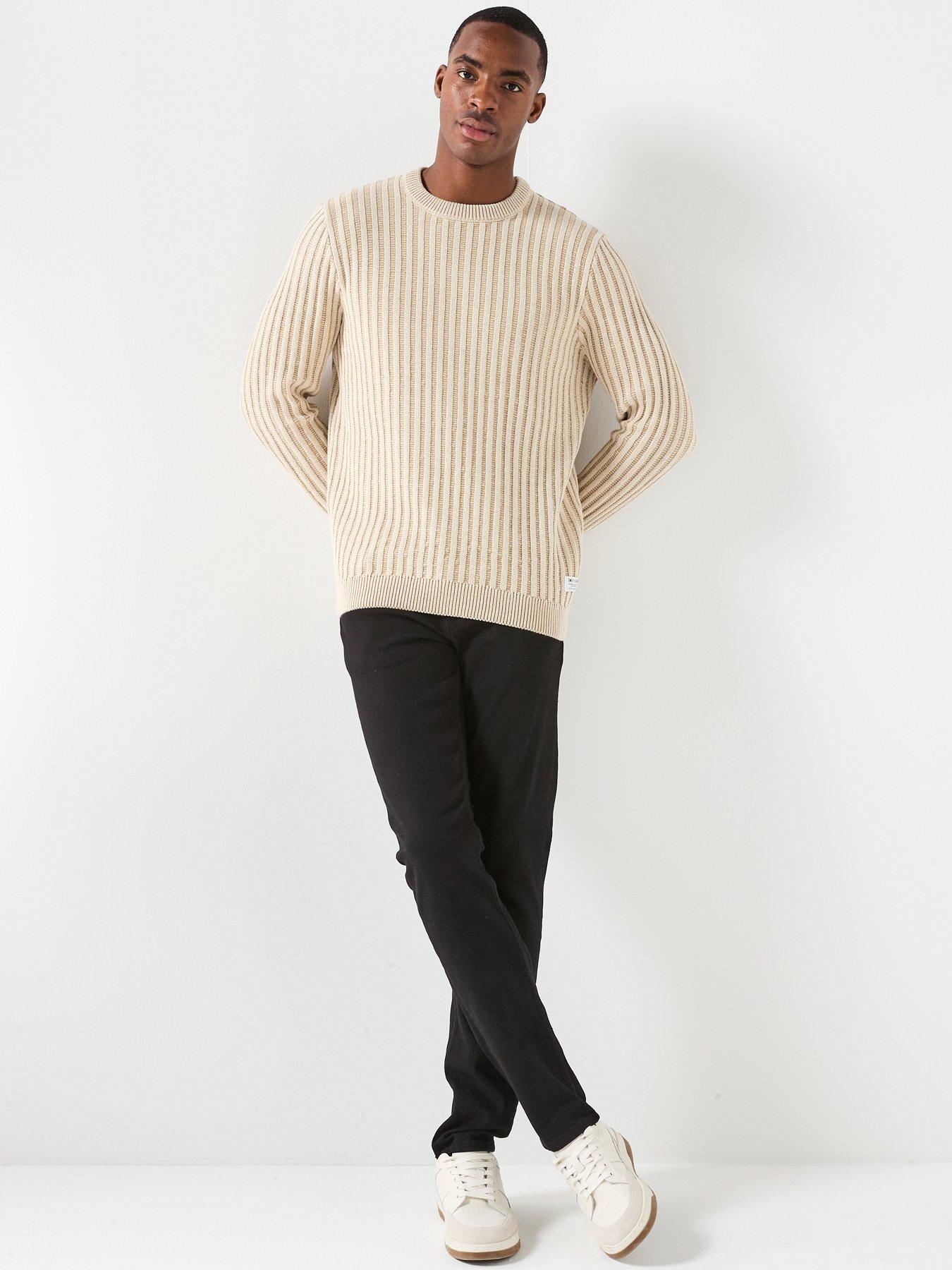 Image 3 of 6 of ONLY & SONS Brant Crew Knitted Jumper - Beige