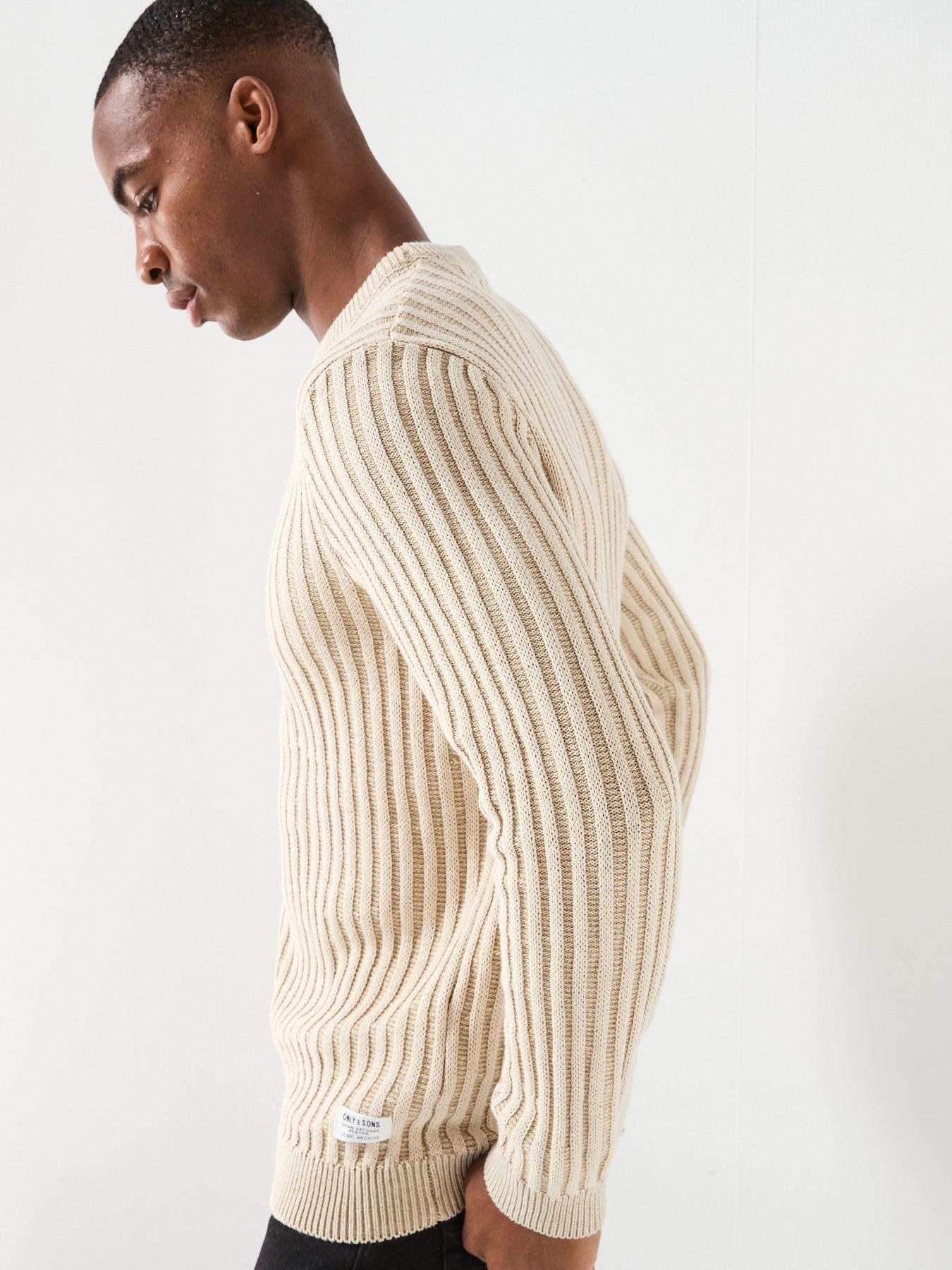 Image 5 of 6 of ONLY & SONS Brant Crew Knitted Jumper - Beige