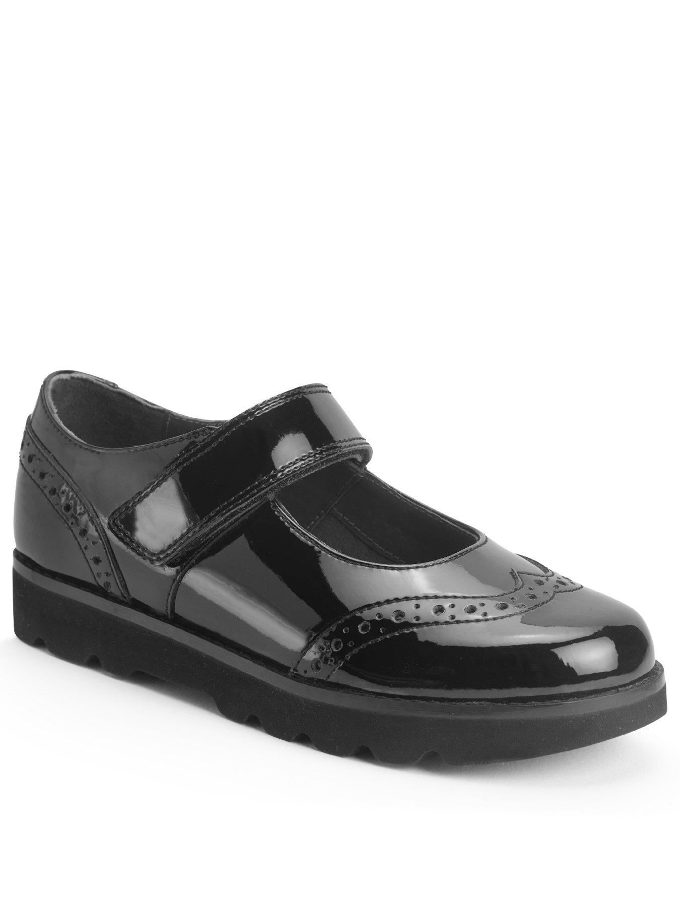 Image 2 of 7 of Start-rite Cosmos Girls Black Patent Mary Jane Riptape School Shoes