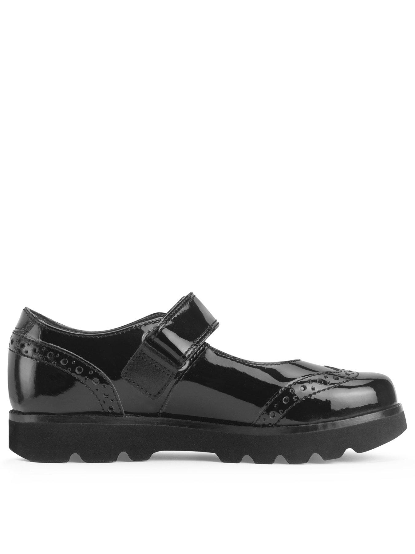 Image 3 of 7 of Start-rite Cosmos Girls Black Patent Mary Jane Riptape School Shoes