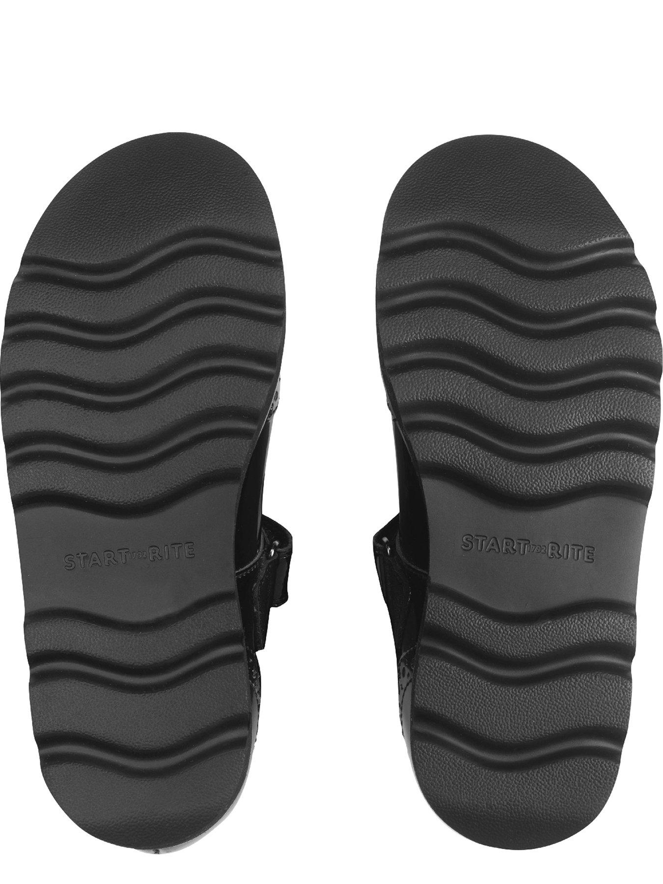 Image 4 of 7 of Start-rite Cosmos Girls Black Patent Mary Jane Riptape School Shoes