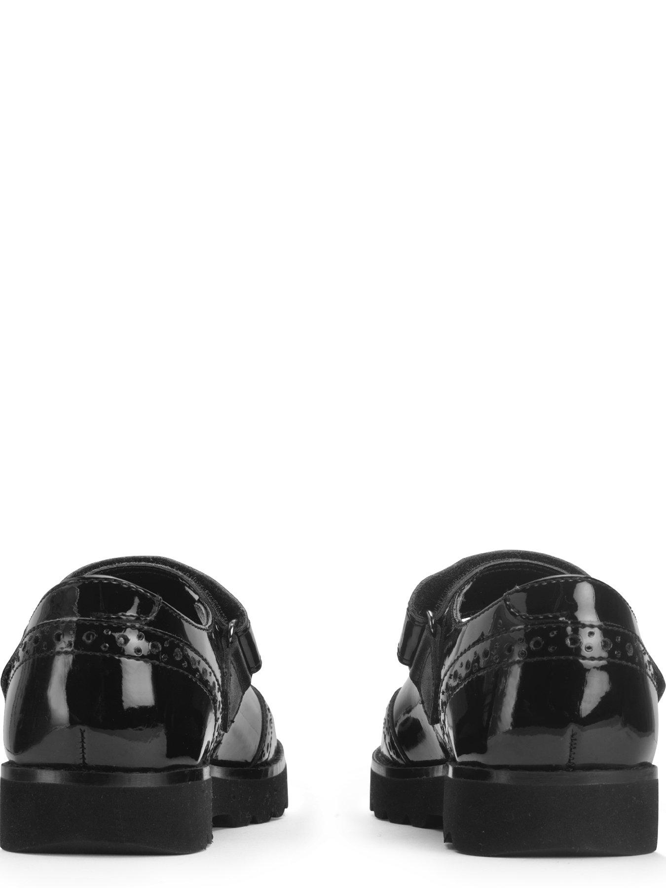 Image 5 of 7 of Start-rite Cosmos Girls Black Patent Mary Jane Riptape School Shoes