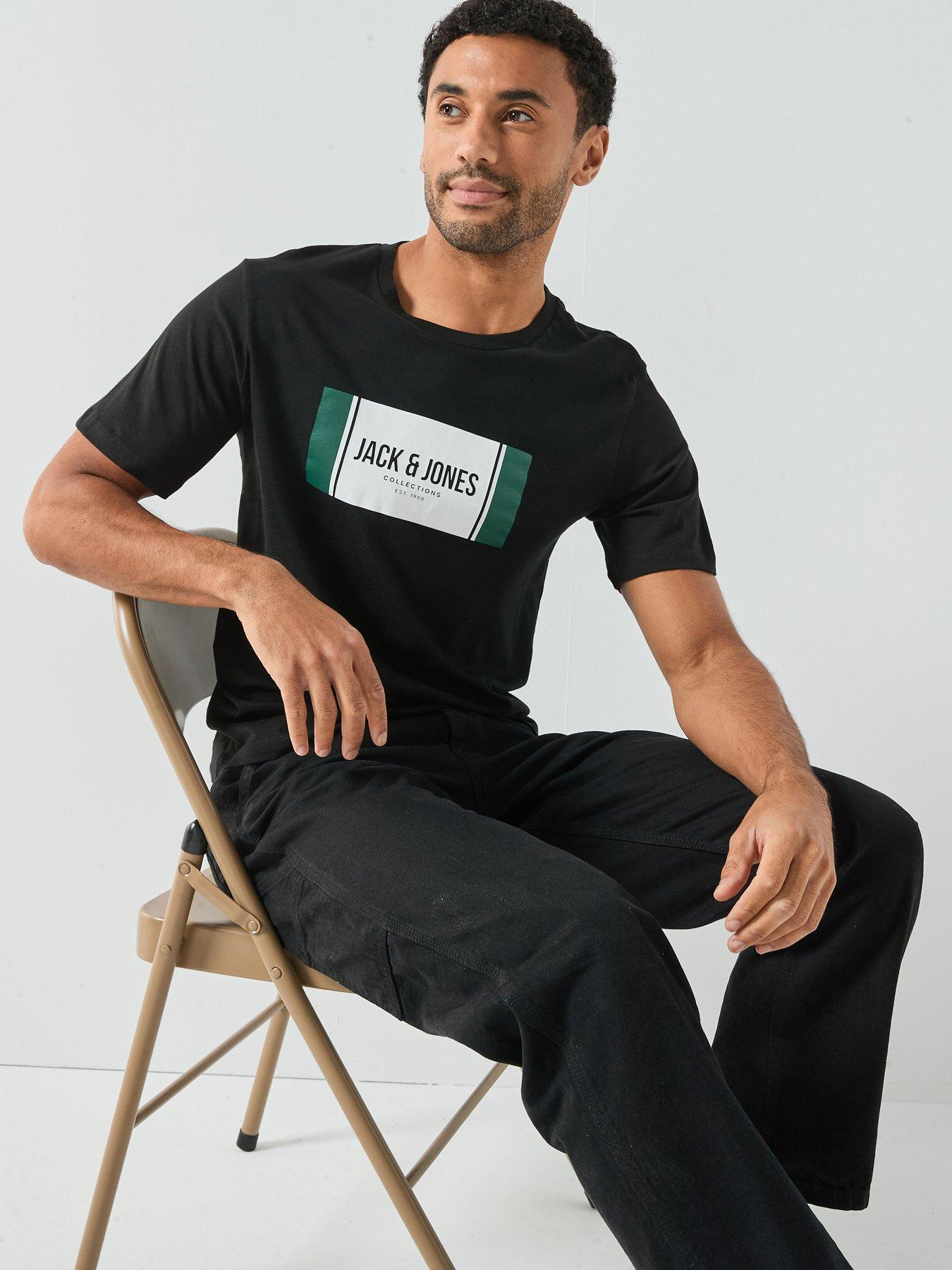  image of jack-jones-makoto-half-zip-sweat-black