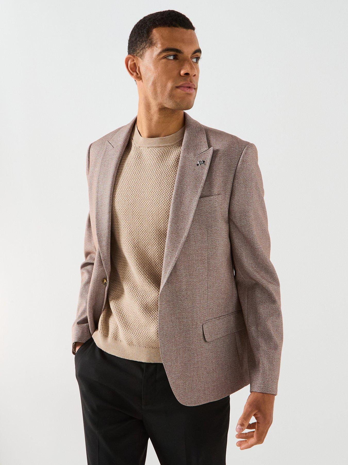 river-island-slim-fit-textured-suit-jacket-beige
