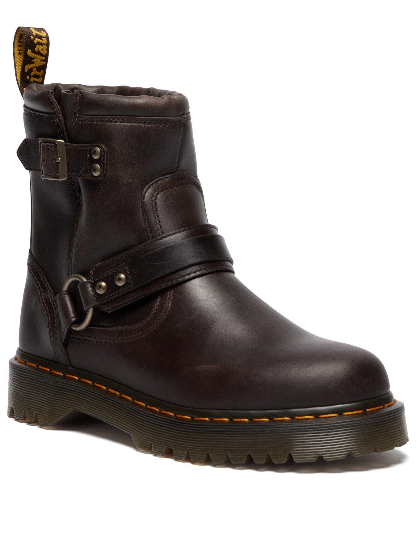  image of dr-martens-anistone-harness-ankle-boot-crazy-horse-dark-brown