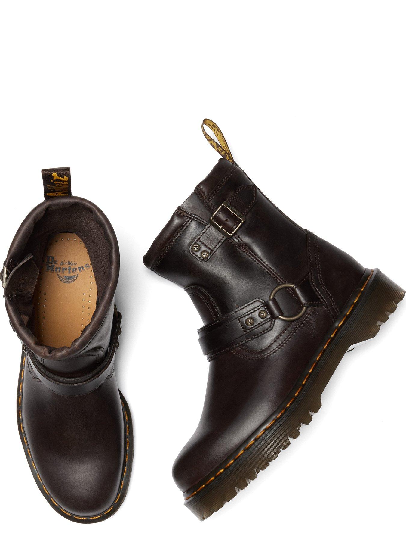  image of dr-martens-anistone-harness-ankle-boot-crazy-horse-dark-brown
