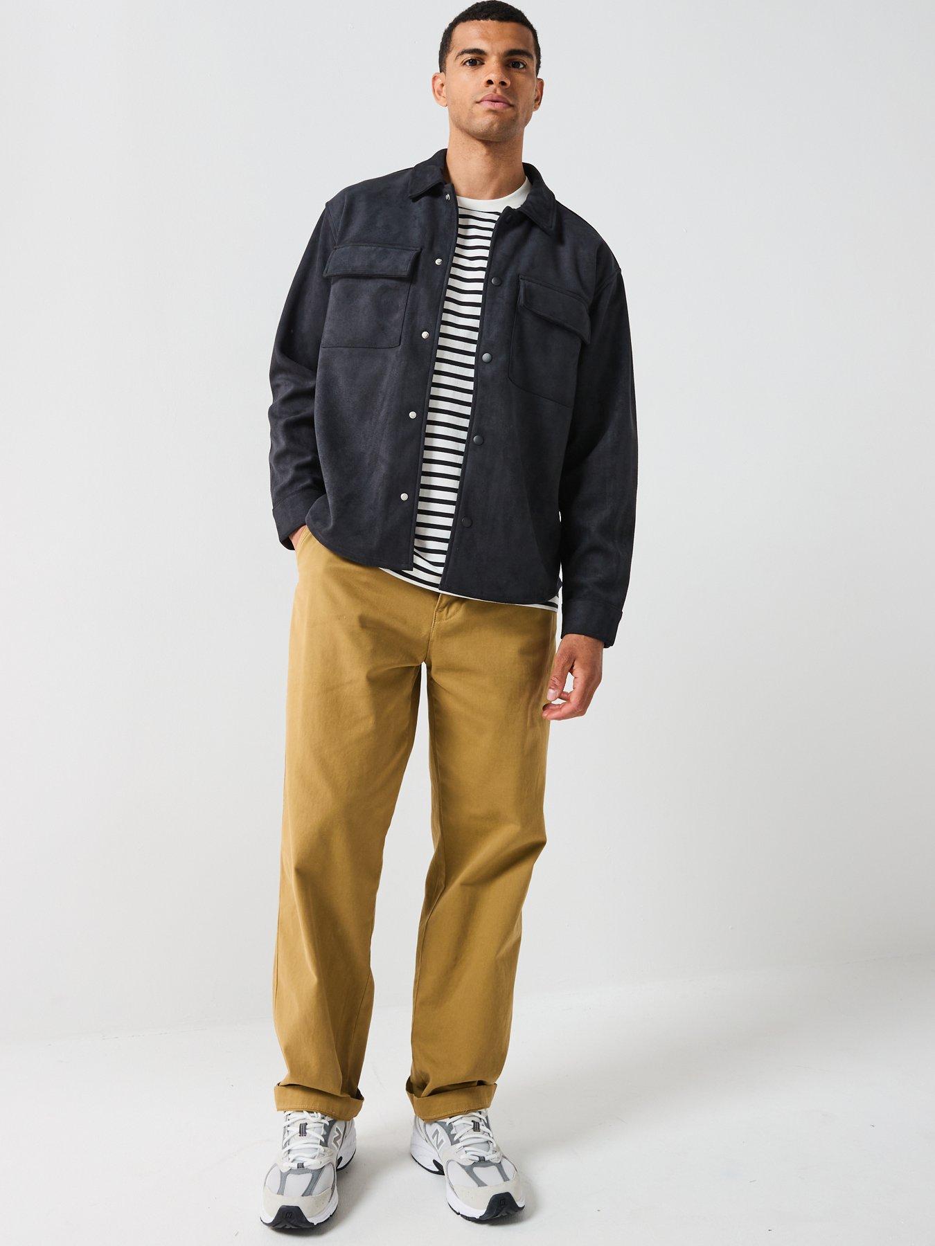 Image 3 of 6 of ONLY & SONS Suede Shacket - Black