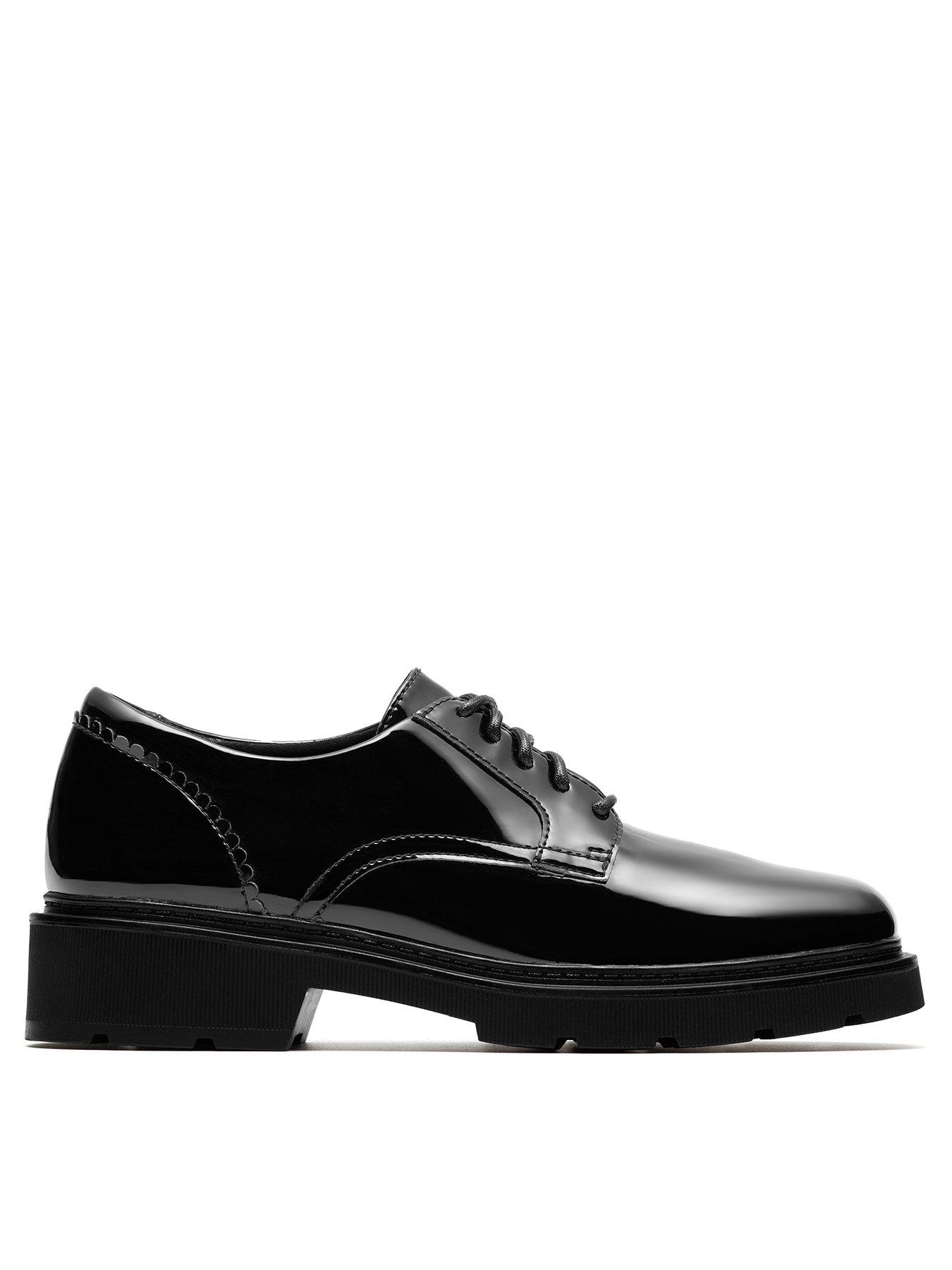 Clarks Lauryl Lace Patent Shoes - Black